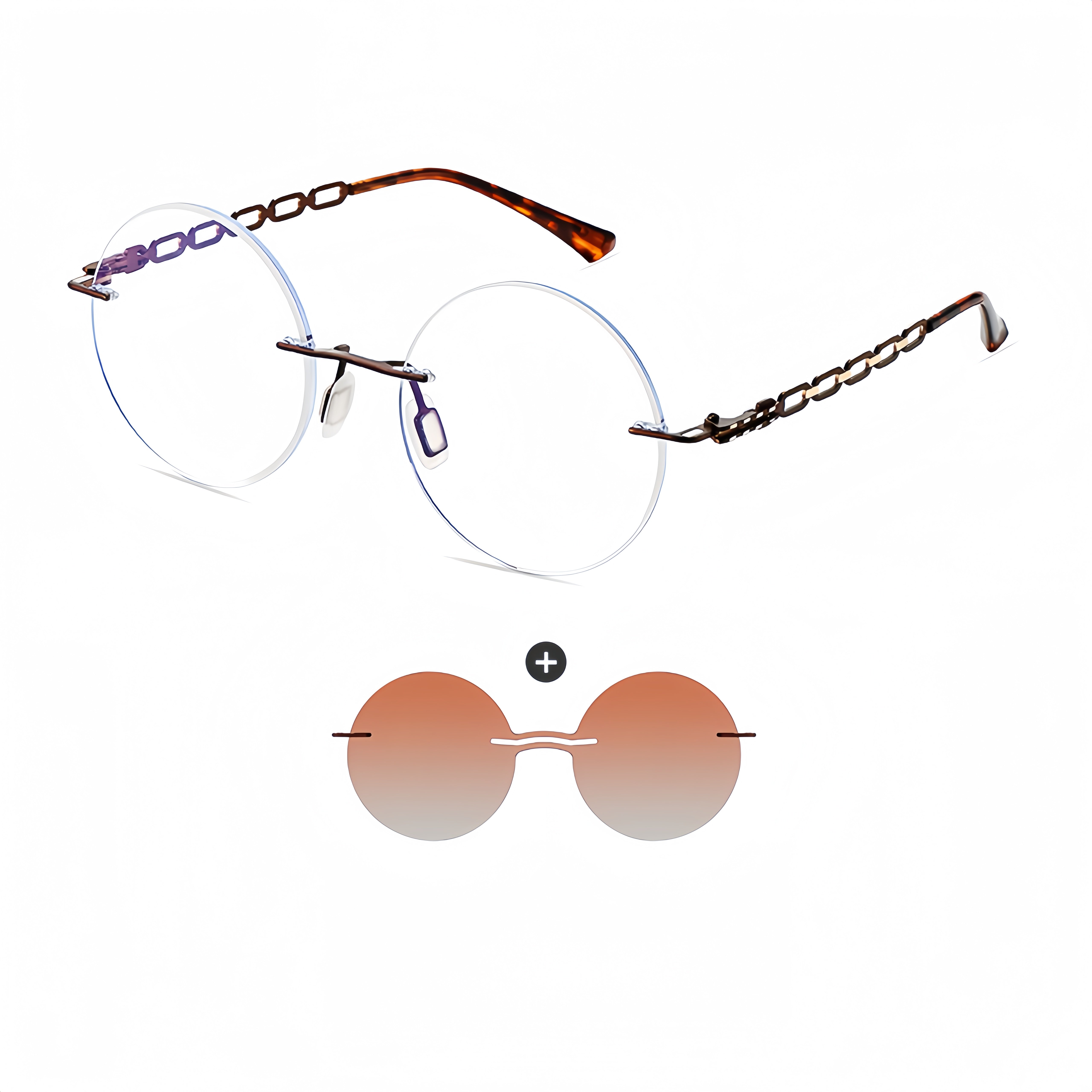 Semi-Rimless Magnetic RX Frame