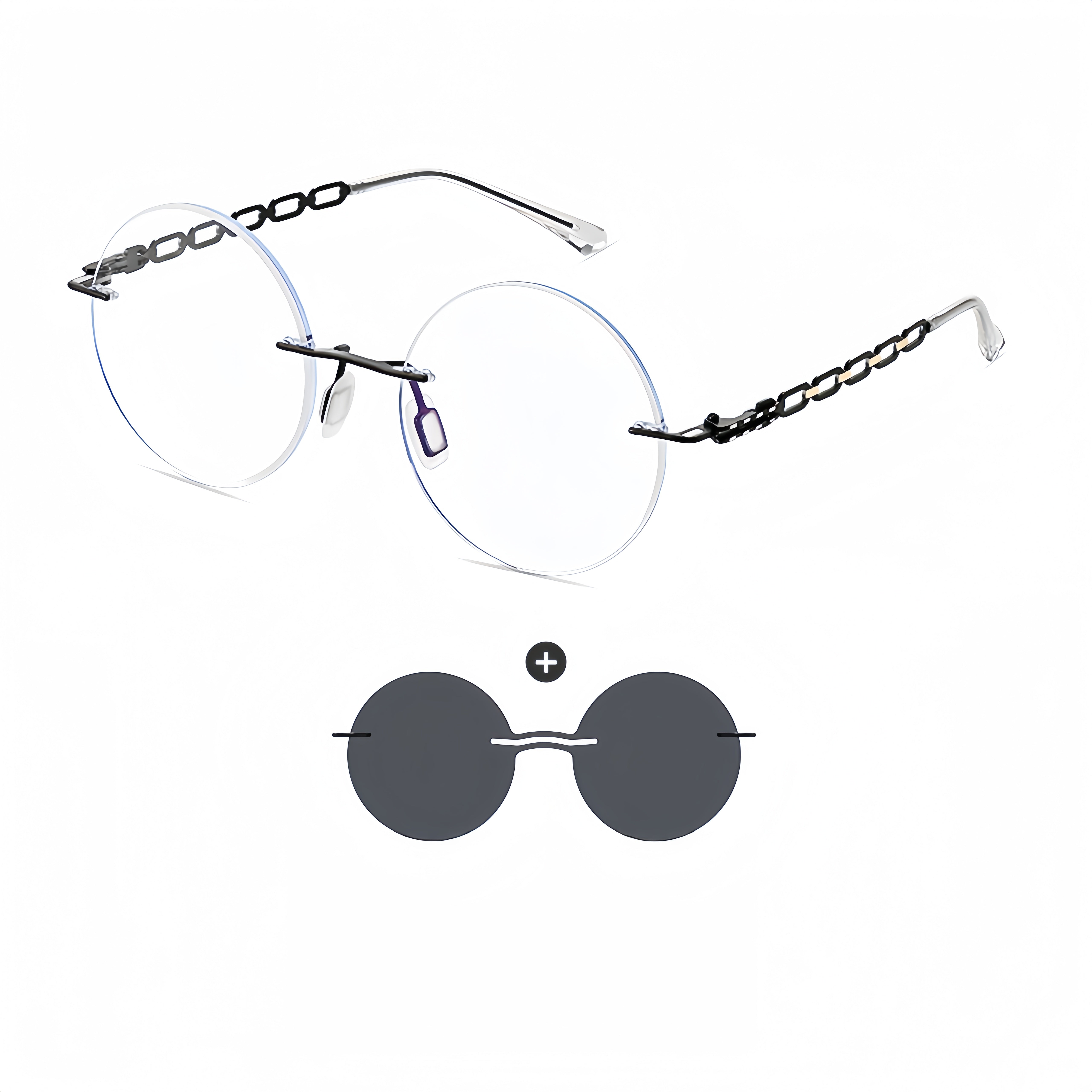 Semi-Rimless Magnetic RX Frame