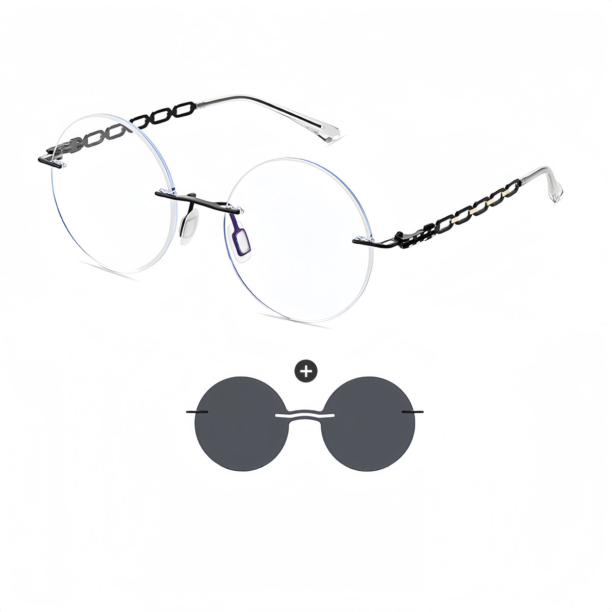 Semi-Rimless Magnetic RX Frame