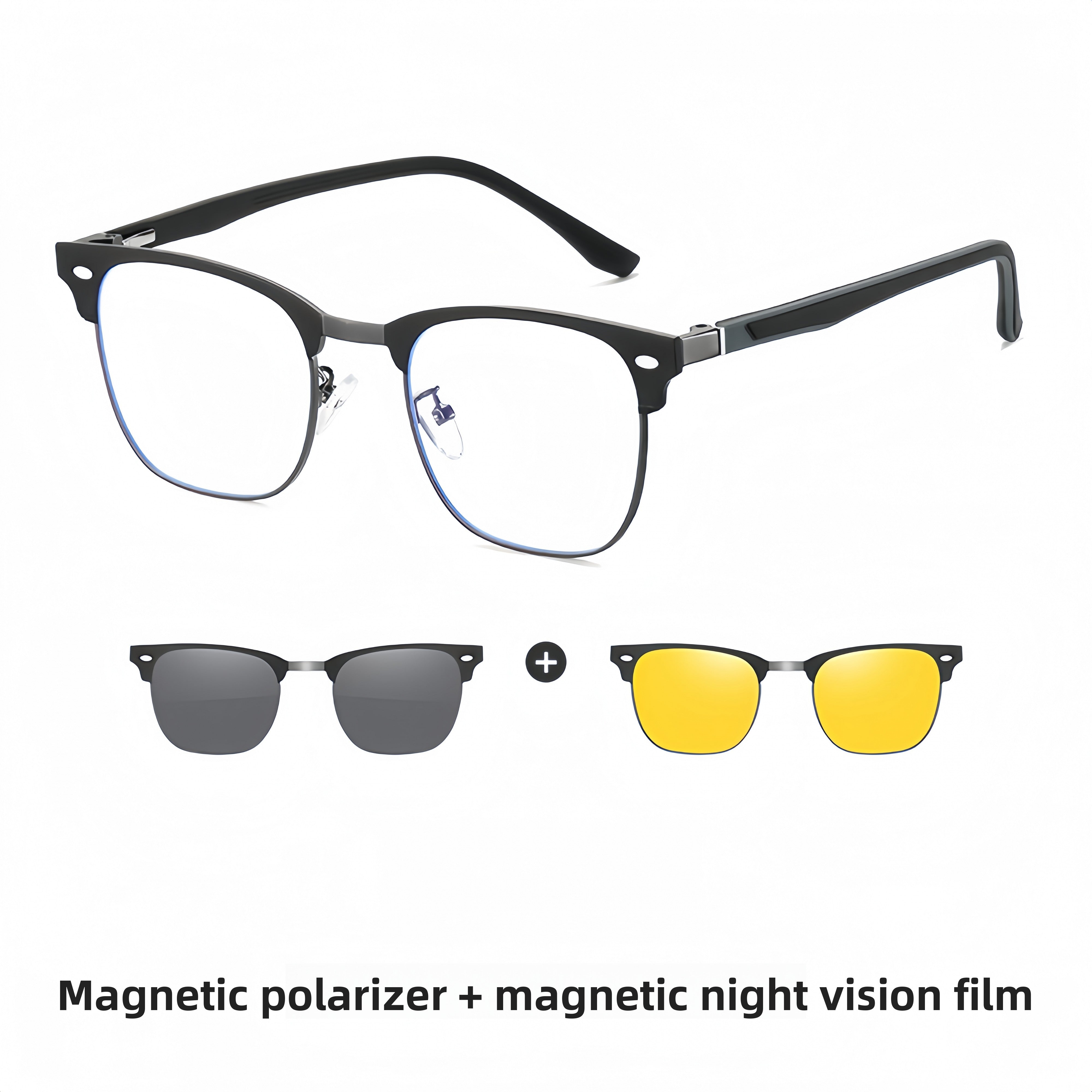 Men's Magnetic Clip-On Titanium RX Frame