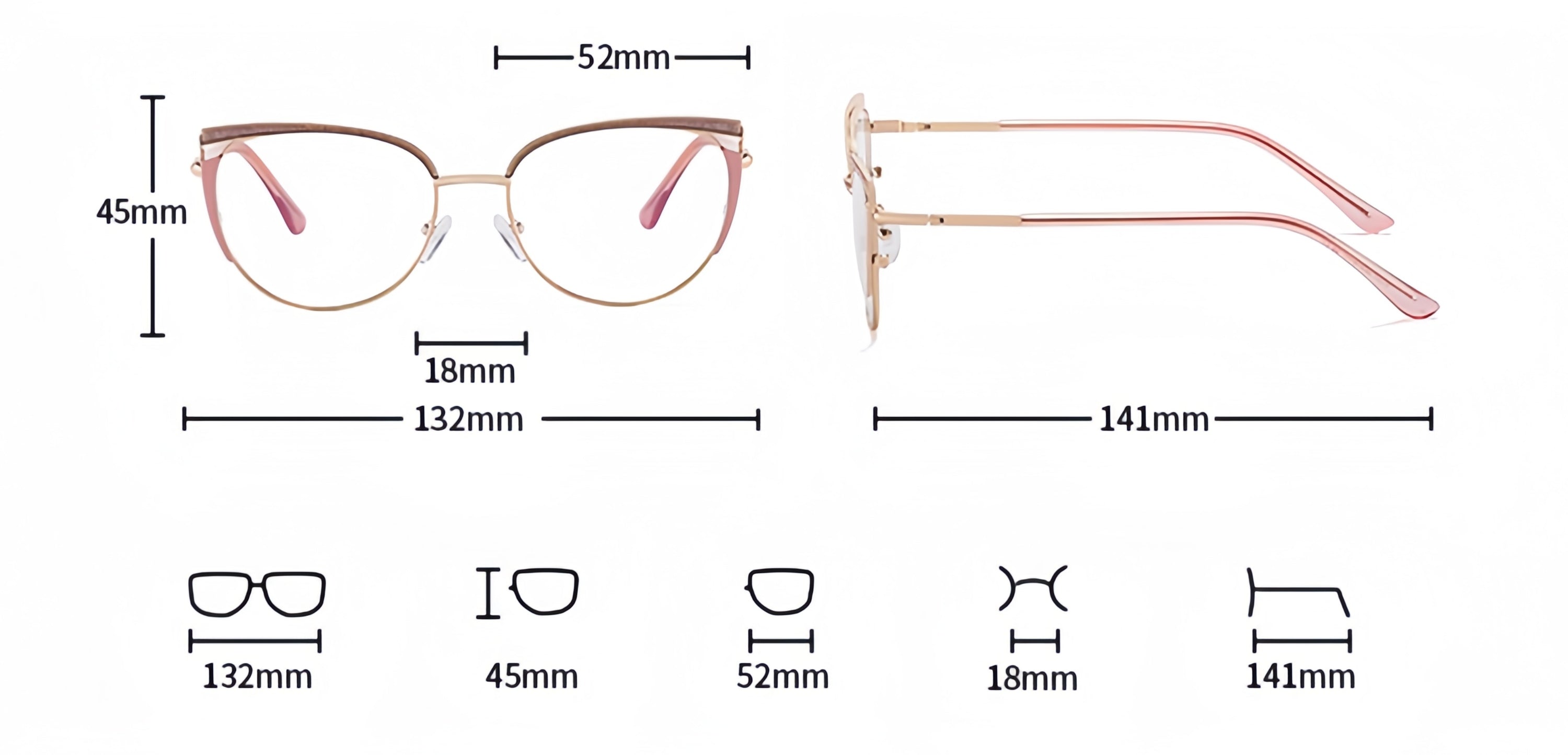 Women's Ultra-Light Metal Prescription Glasses