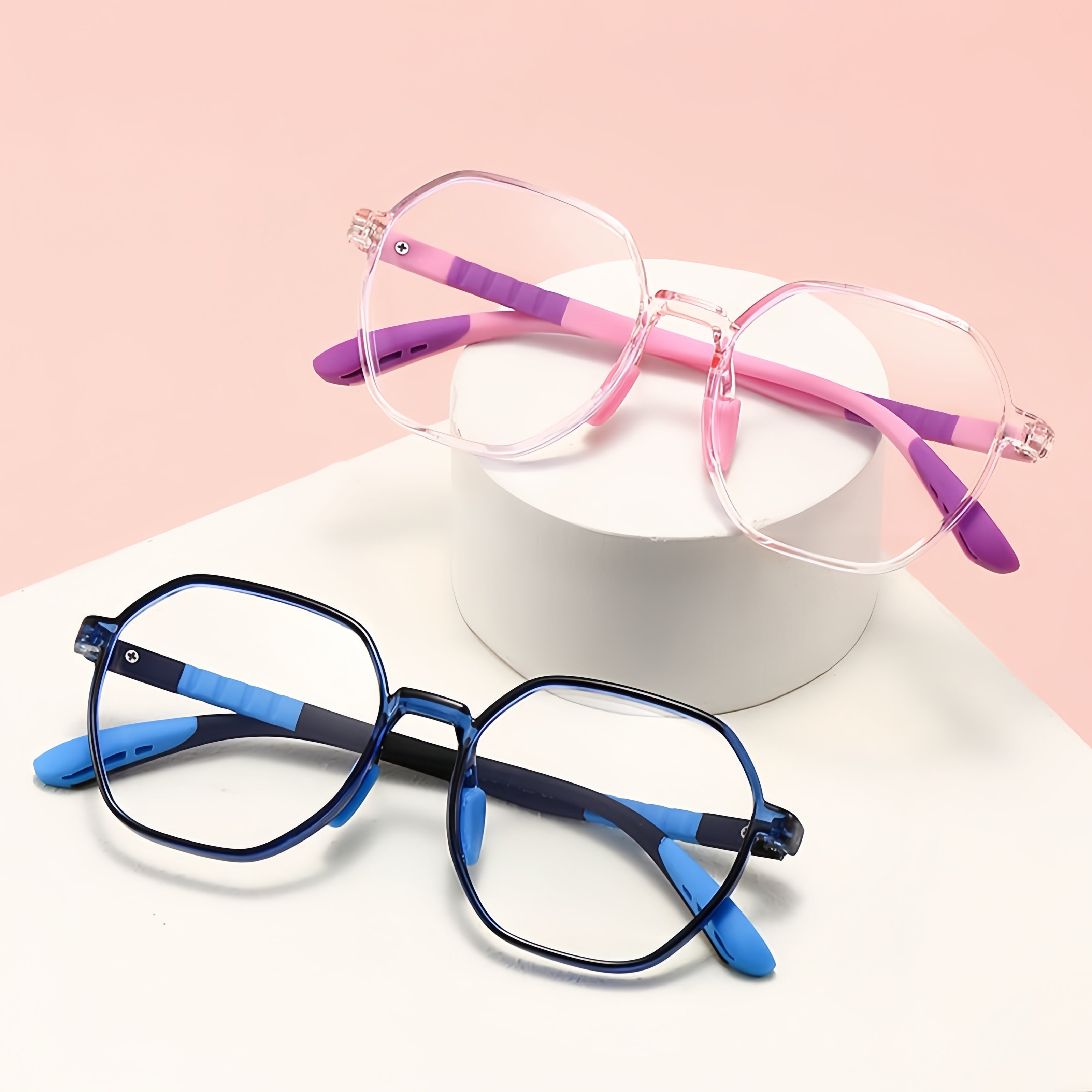 Polygonal TR90 Eyeglass Frame for Students