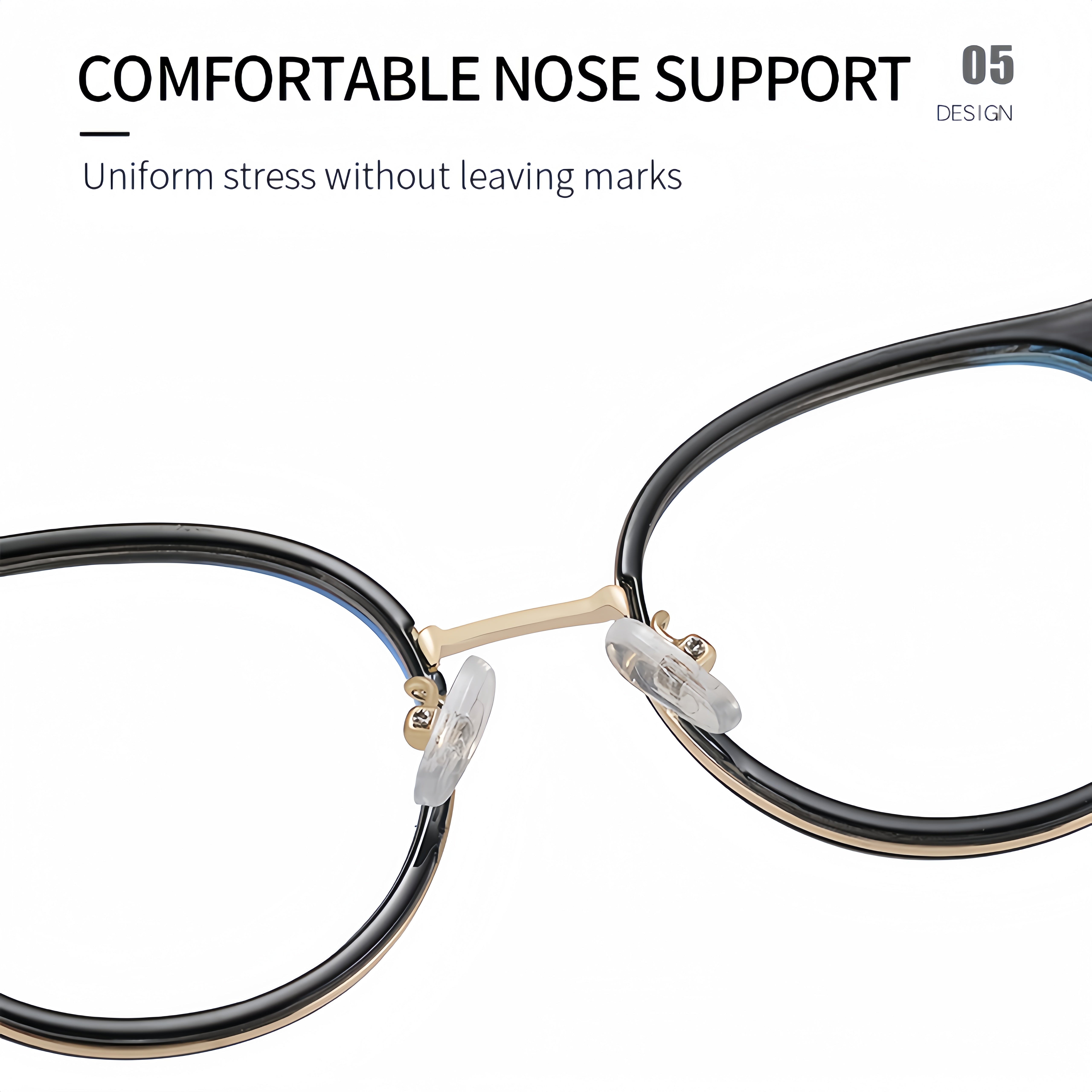 Dual-Tone Metal Full-Rim Cat-Eye Eyewear Frames