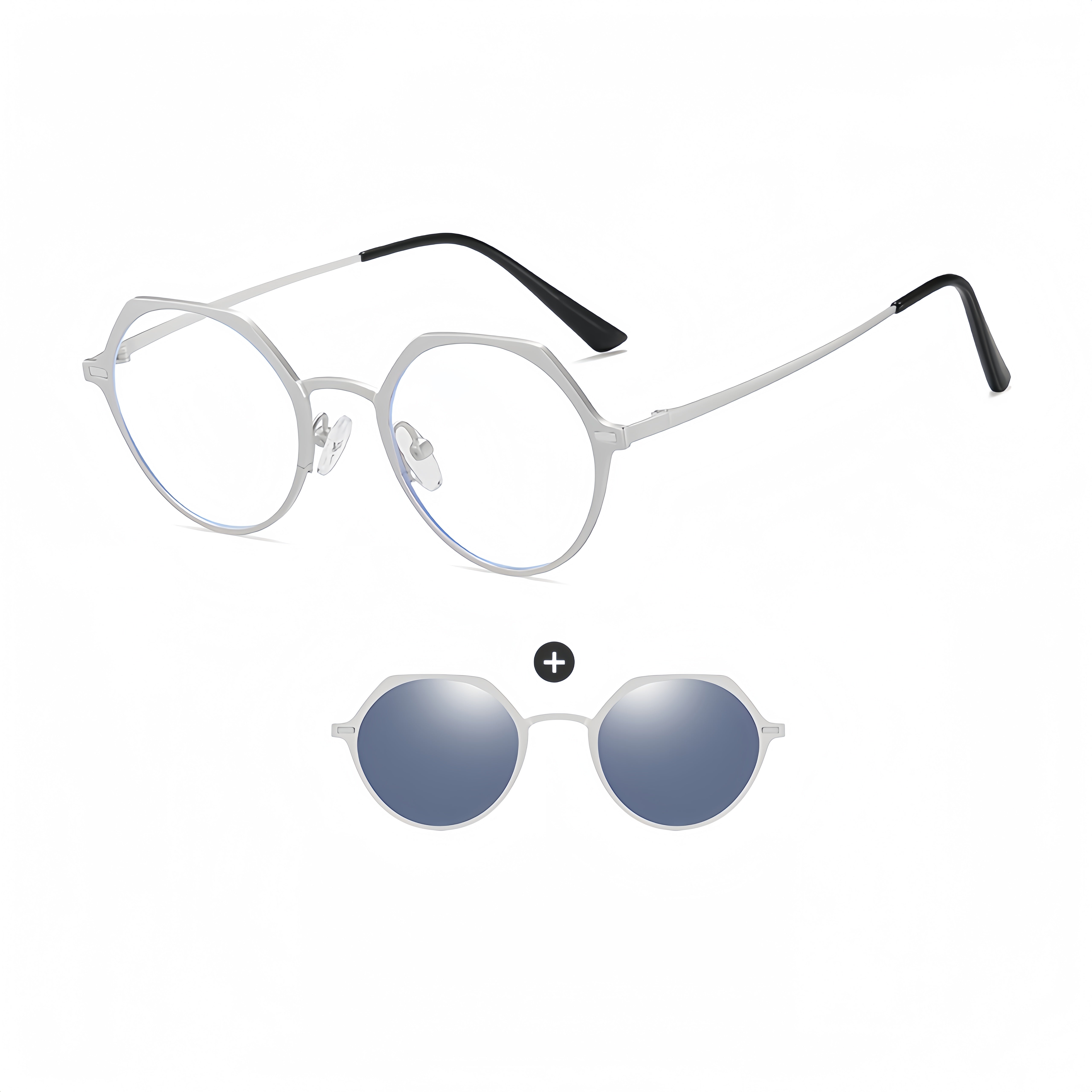 Metal Prescription Sunglasses Clip-On System