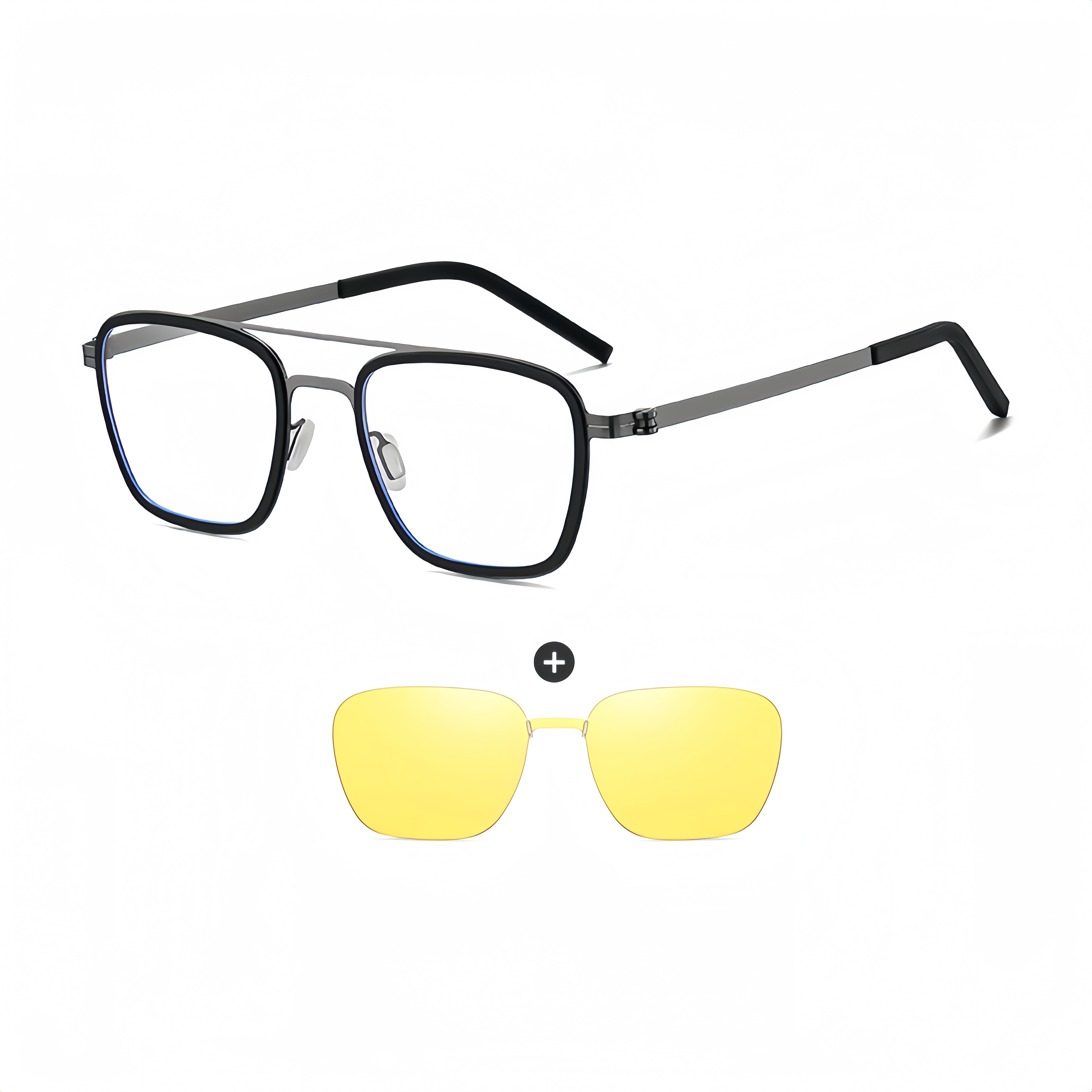Clip-On Sunglasses Ultra Light - Screwless Prescription Frames