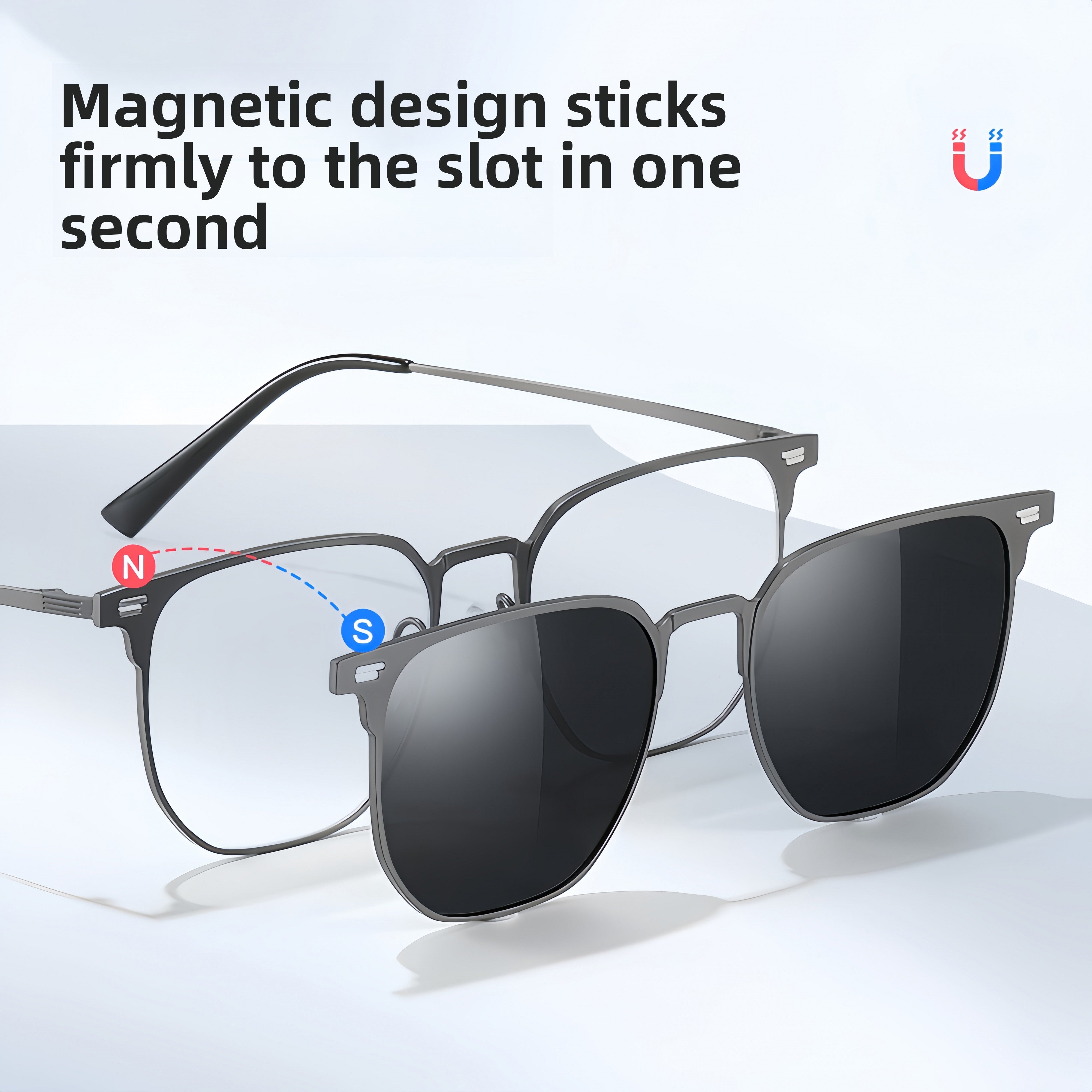 Men's 3-in-1 Magnetic Sunglasses - Prescription Glasses Frame