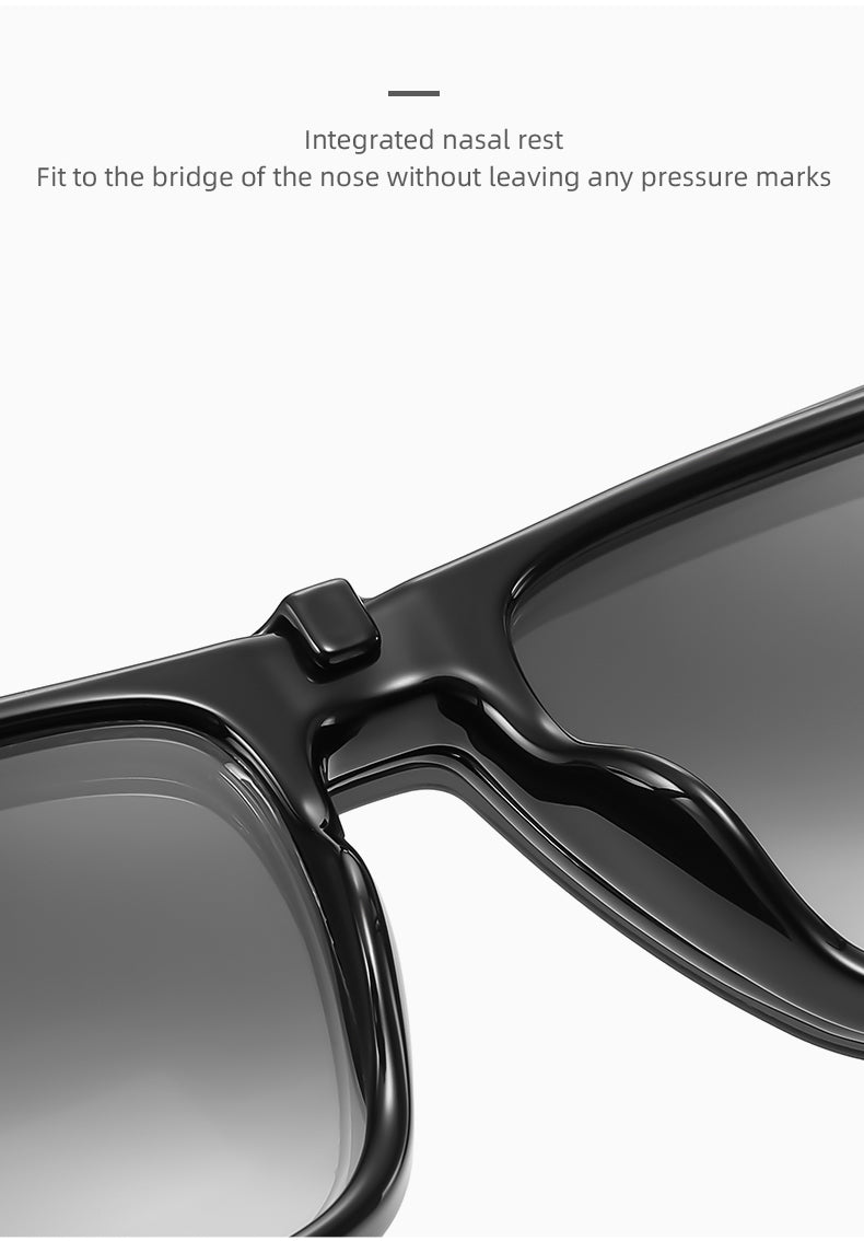Magnetic Clip-On Polarized Sunglasses