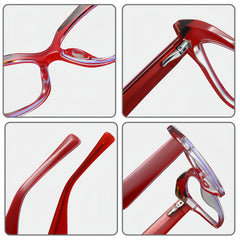 Women's TR90 Square Leopard Print Eyeglass Frames