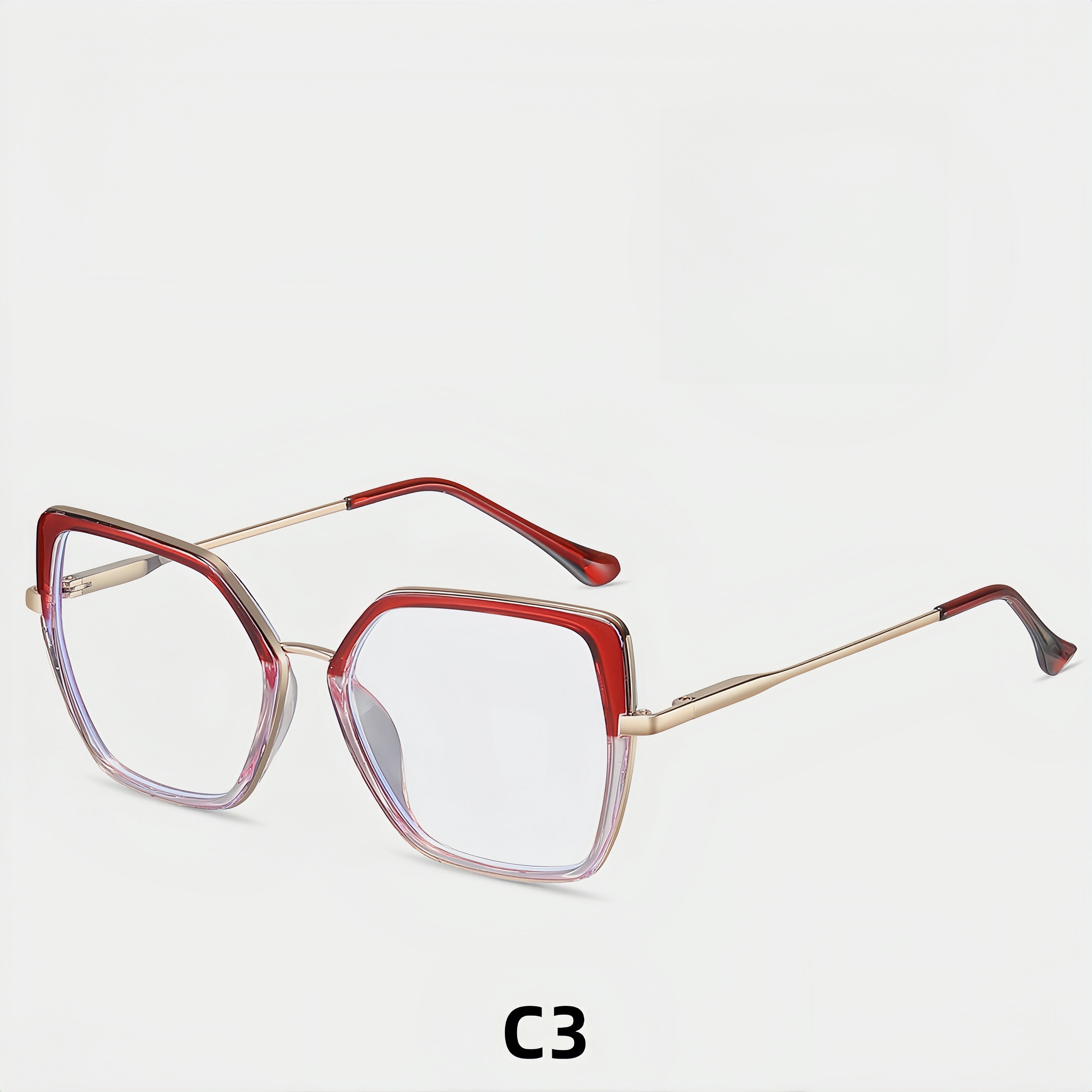 Women's Geometric Metal Optical Frames - Architectural Prescription-Ready