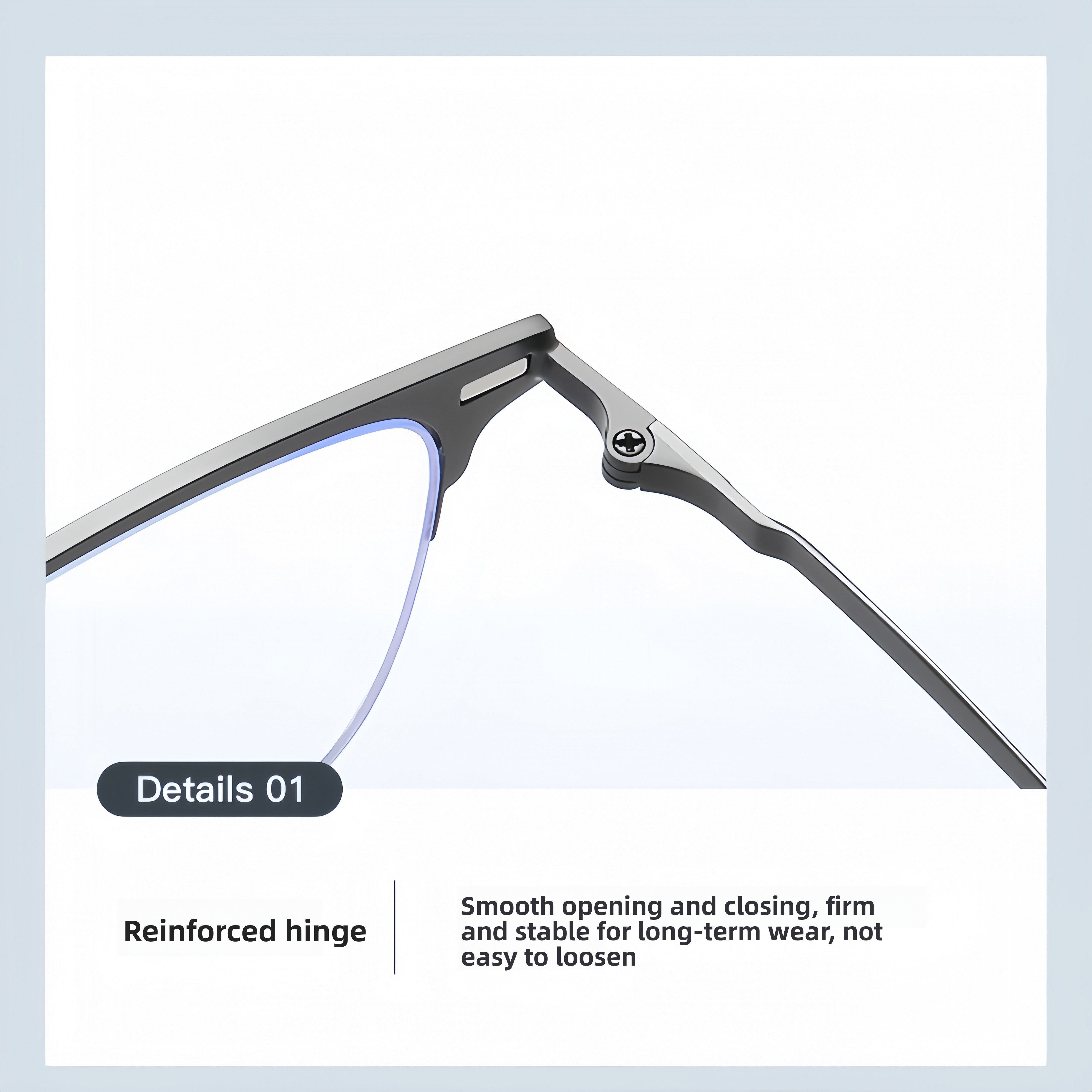 Men's 3-in-1 Eyebrow Line Glasses Frame