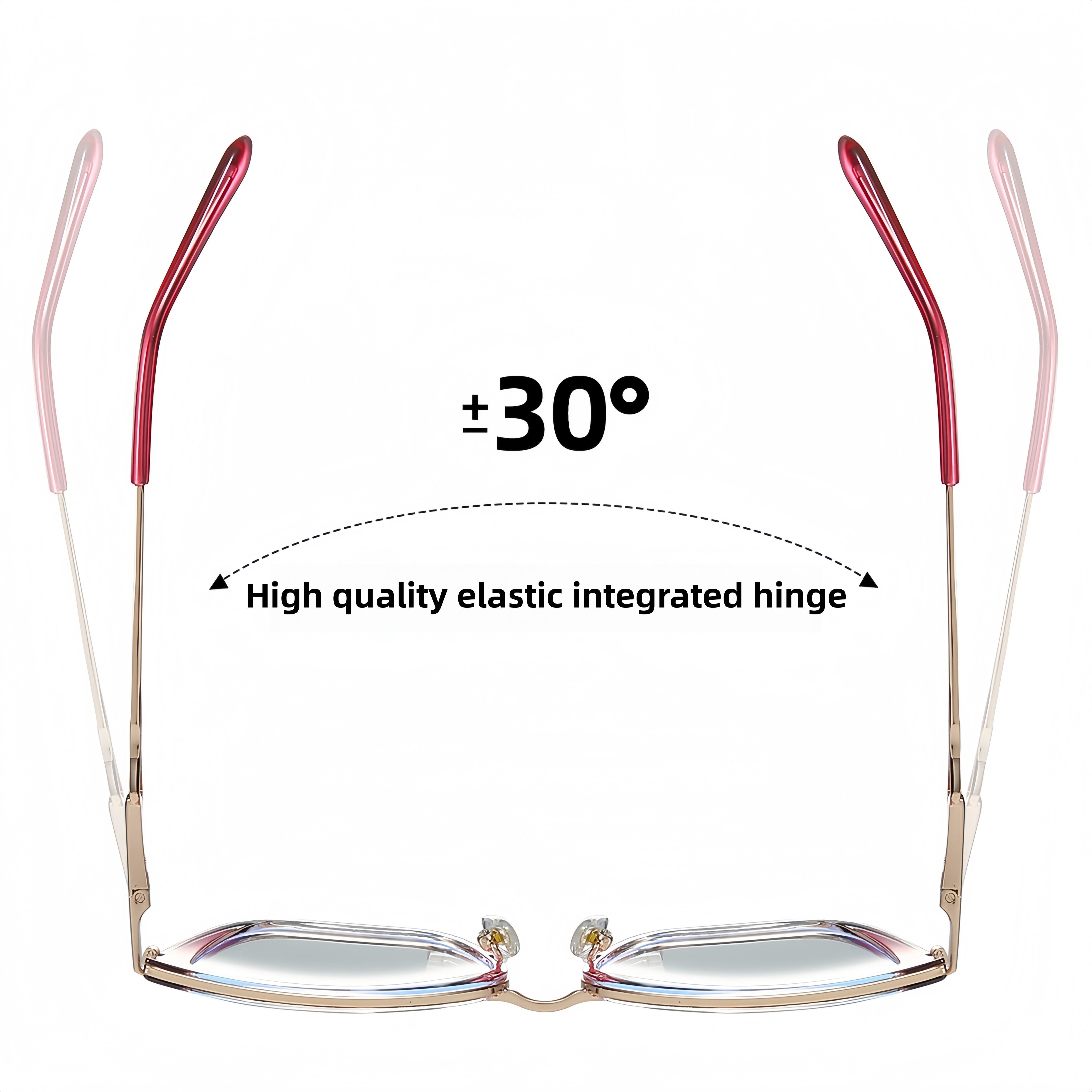 Women's TR90+ Metal Leopard Pattern Square Eyeglass Frame