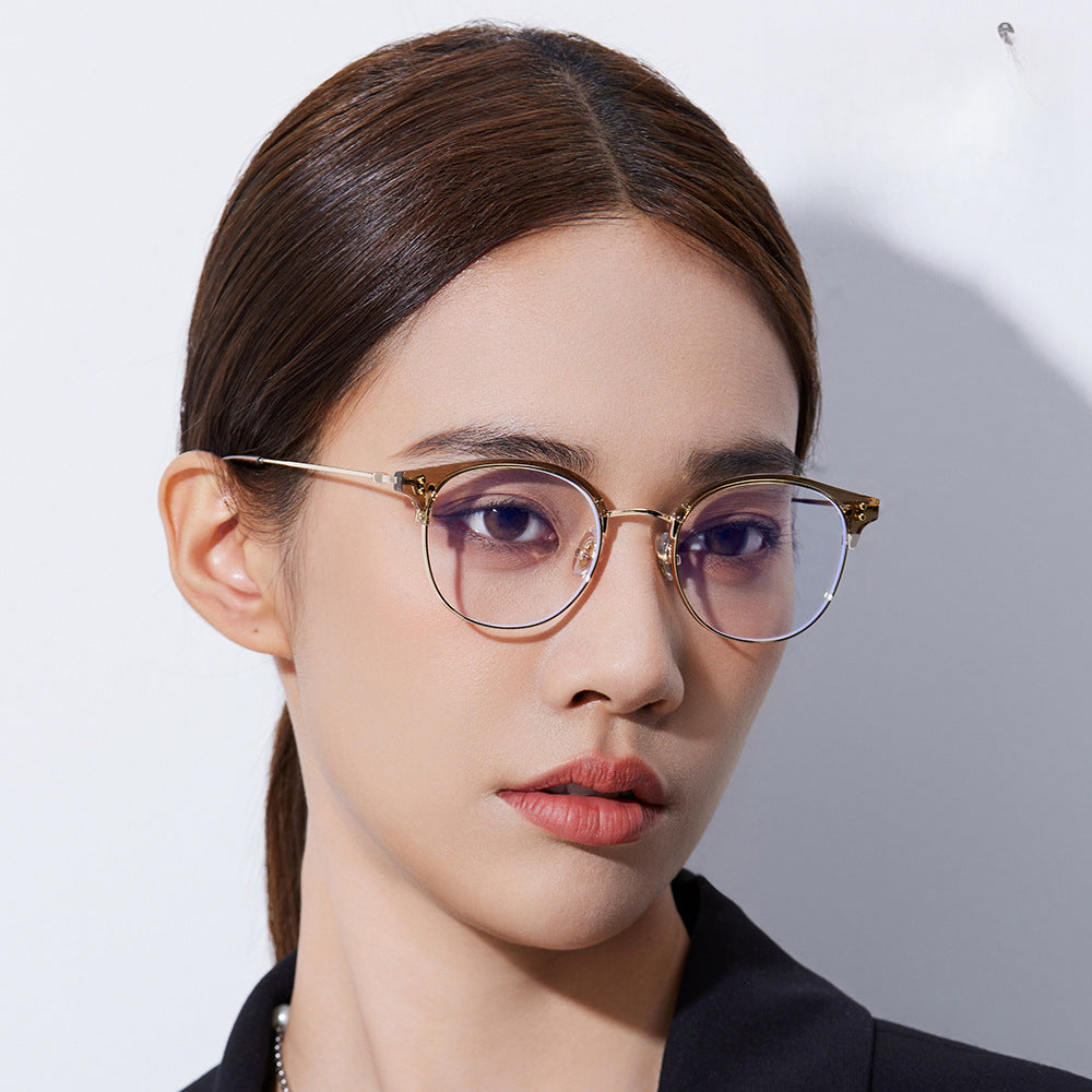 Unisex Browline Prescription Glasses Frames