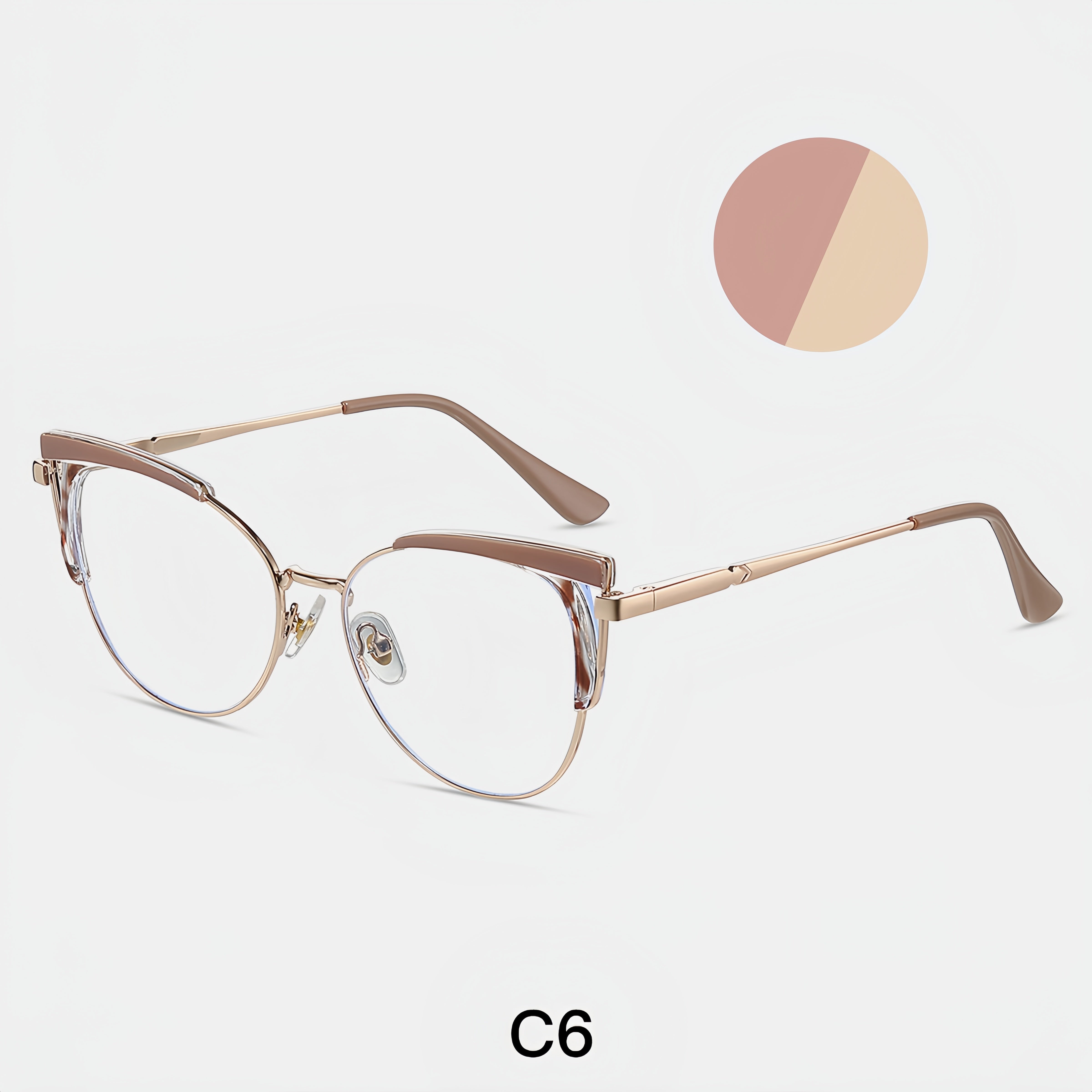 TR90-Metal Hybrid Cat-Eye Glasses