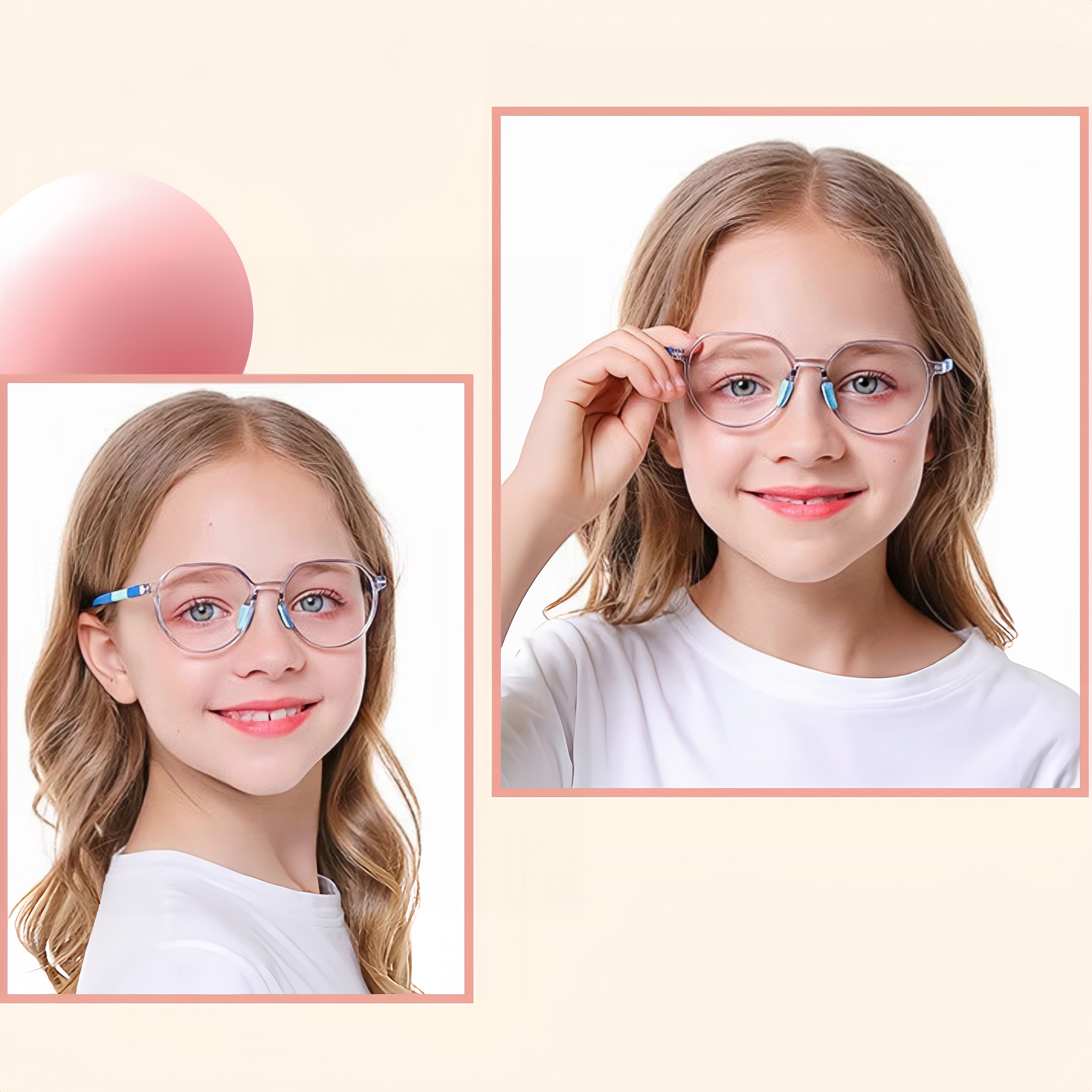 Geometric TR90 Glasses for Teens
