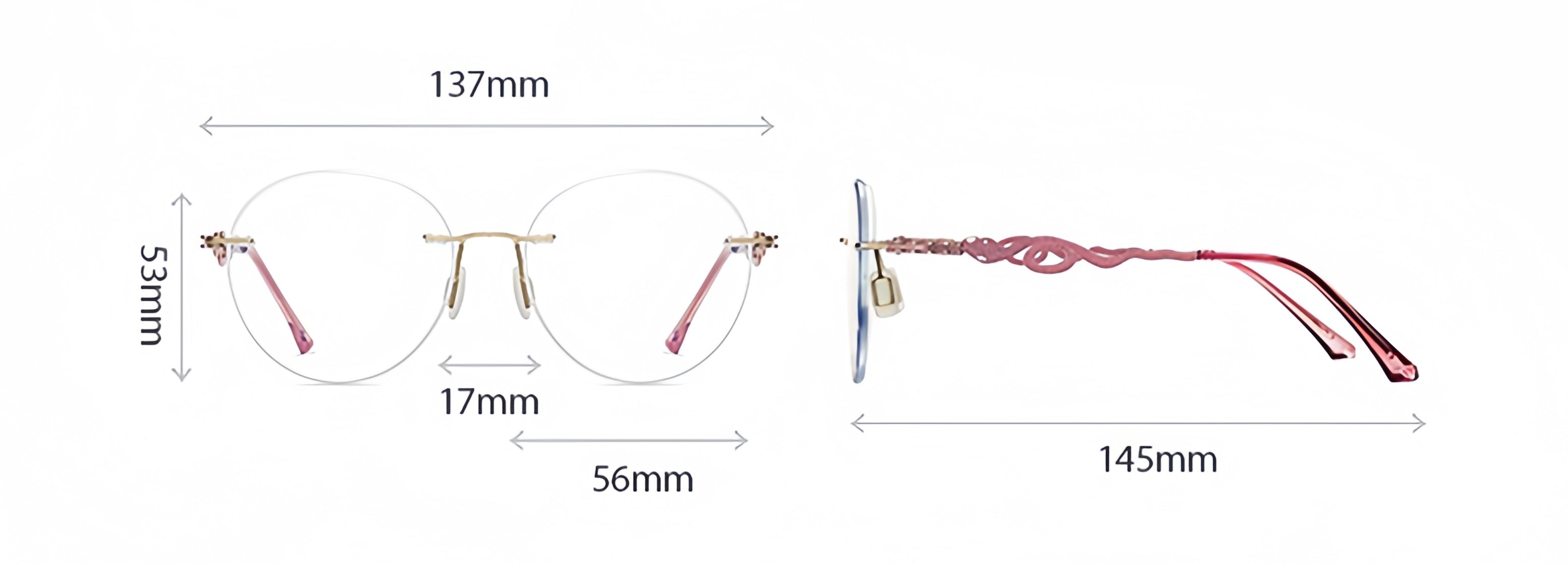 Women's Rimless Magnetic Clip-On Sunglasses |   Rx-Ready