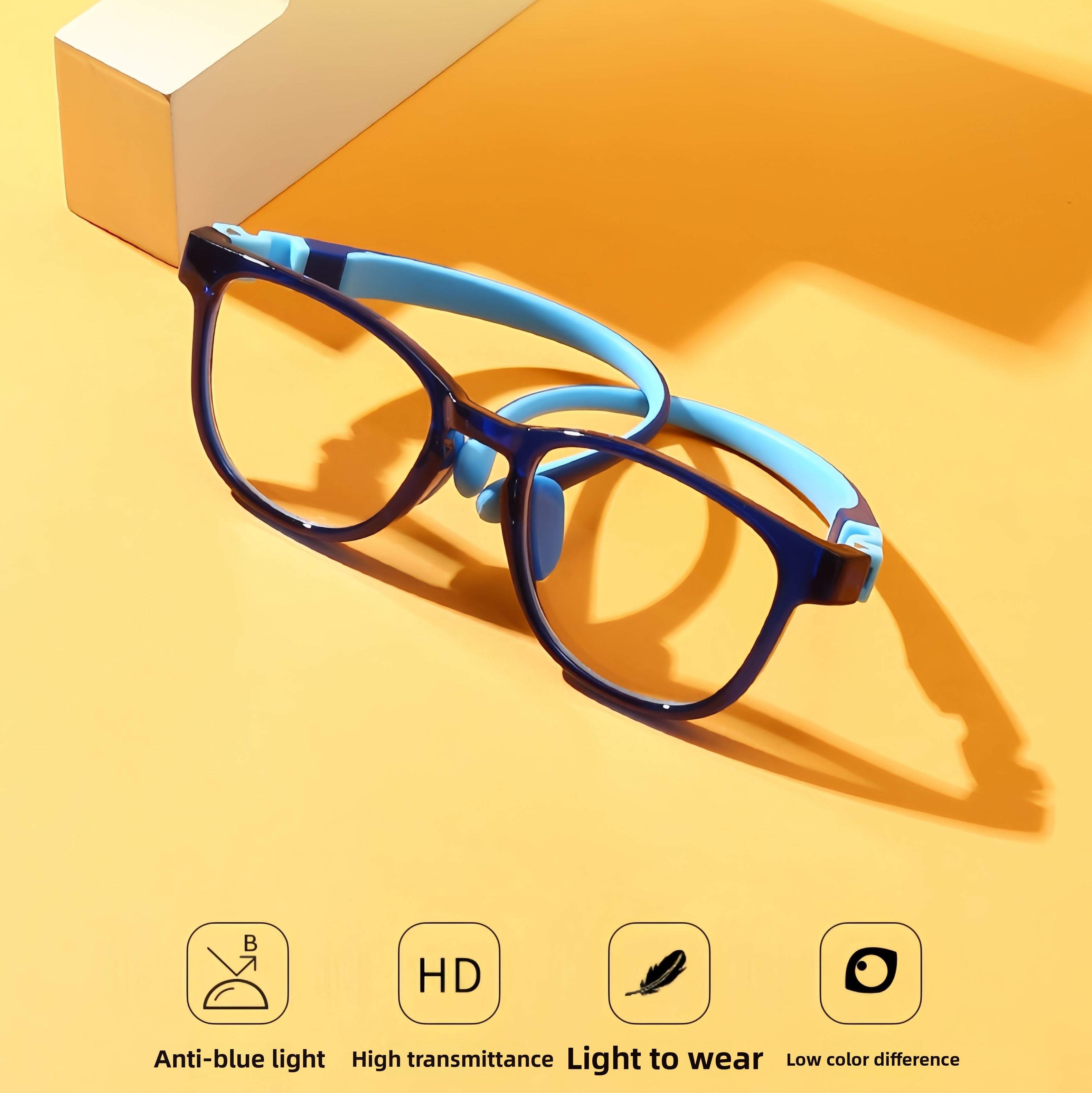 Kids' TR90 Dual-Color Myopia Eyeglass Frames