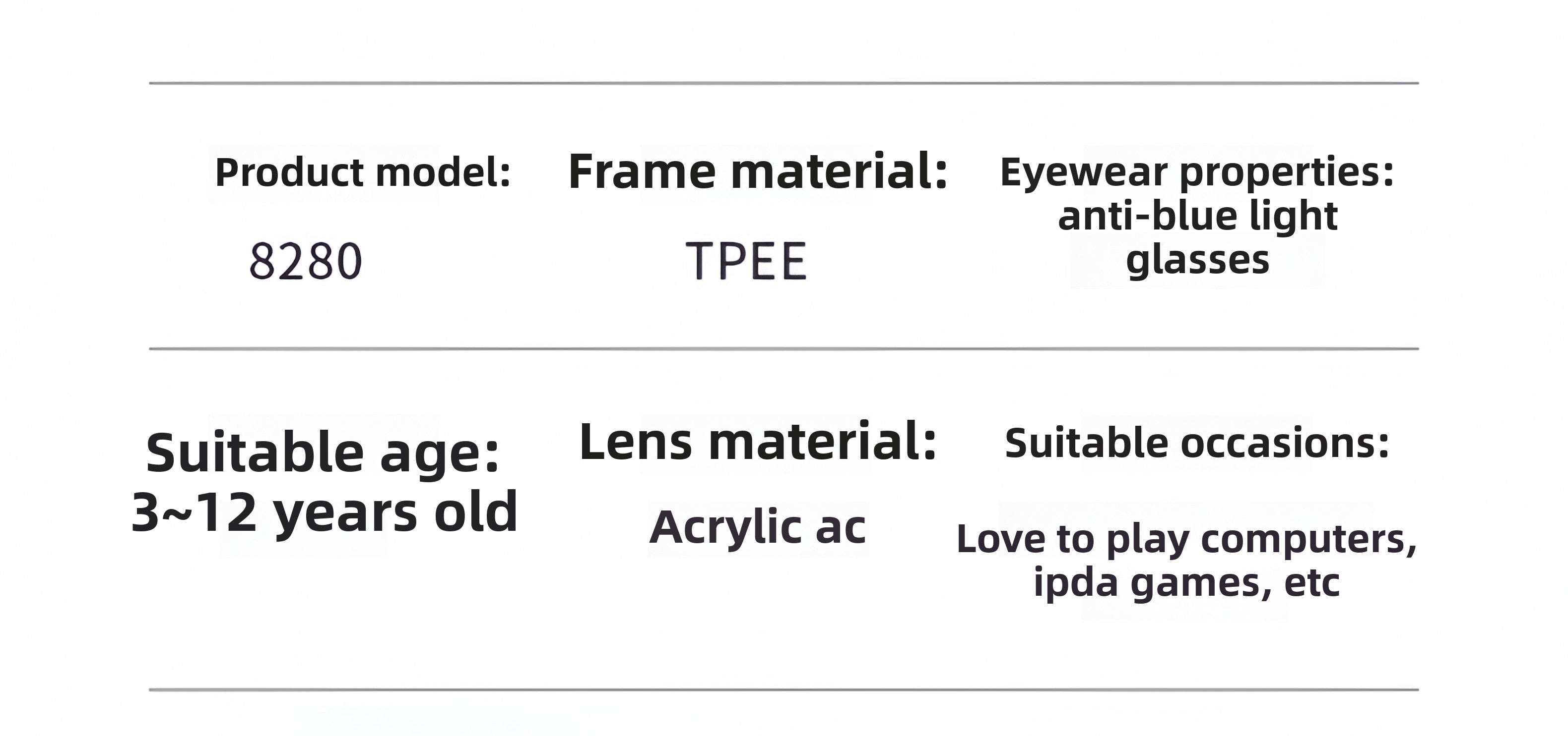 Fashionable Silicone Prescription Eyewear for Children