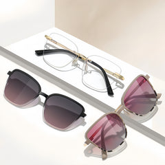 Women's TR90 Prescription Frame & Magnetic Clip-on Sunglass Kit