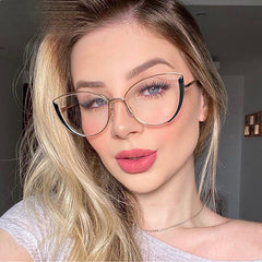 Women's Cat-Eye Metal Glasses Frames