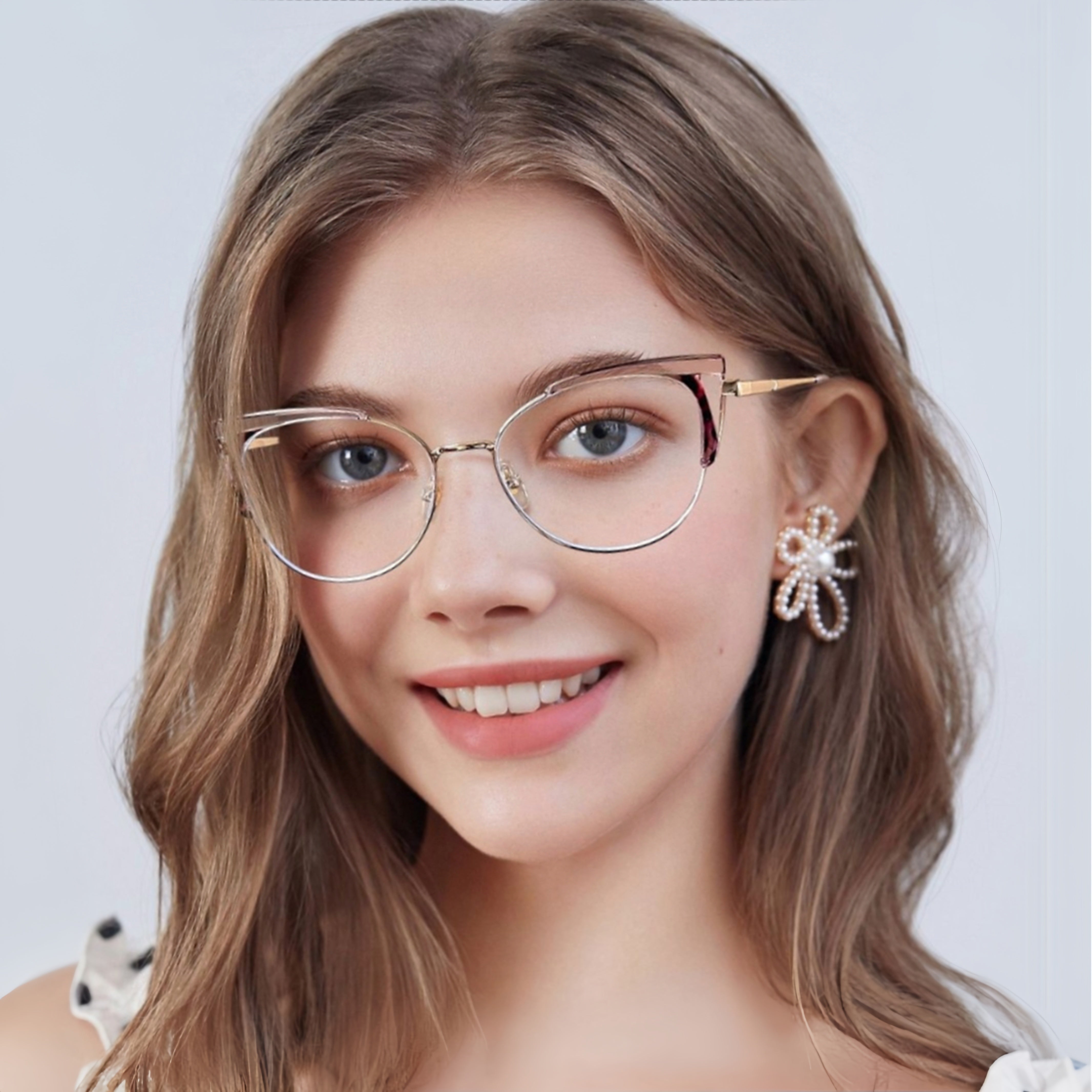 TR90-Metal Hybrid Cat-Eye Glasses