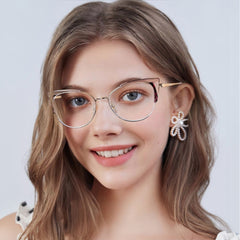 TR90-Metal Hybrid Cat-Eye Glasses