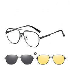 Men's Aluminum-Magnesium 3-in-1 Sunglasses Frame