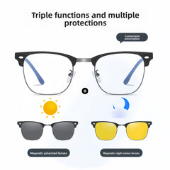 Men's Magnetic Clip-On Titanium RX Frame