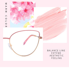 Women's Metal Cat-Eye Glasses Frames
