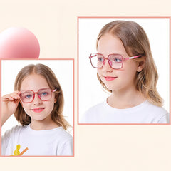 Rectangular Flexible TR90 Eyeglass Frame for Students