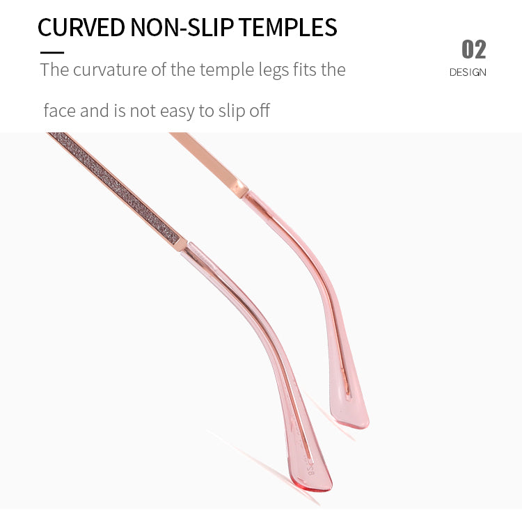 Rimless Beveled Edge Glasses