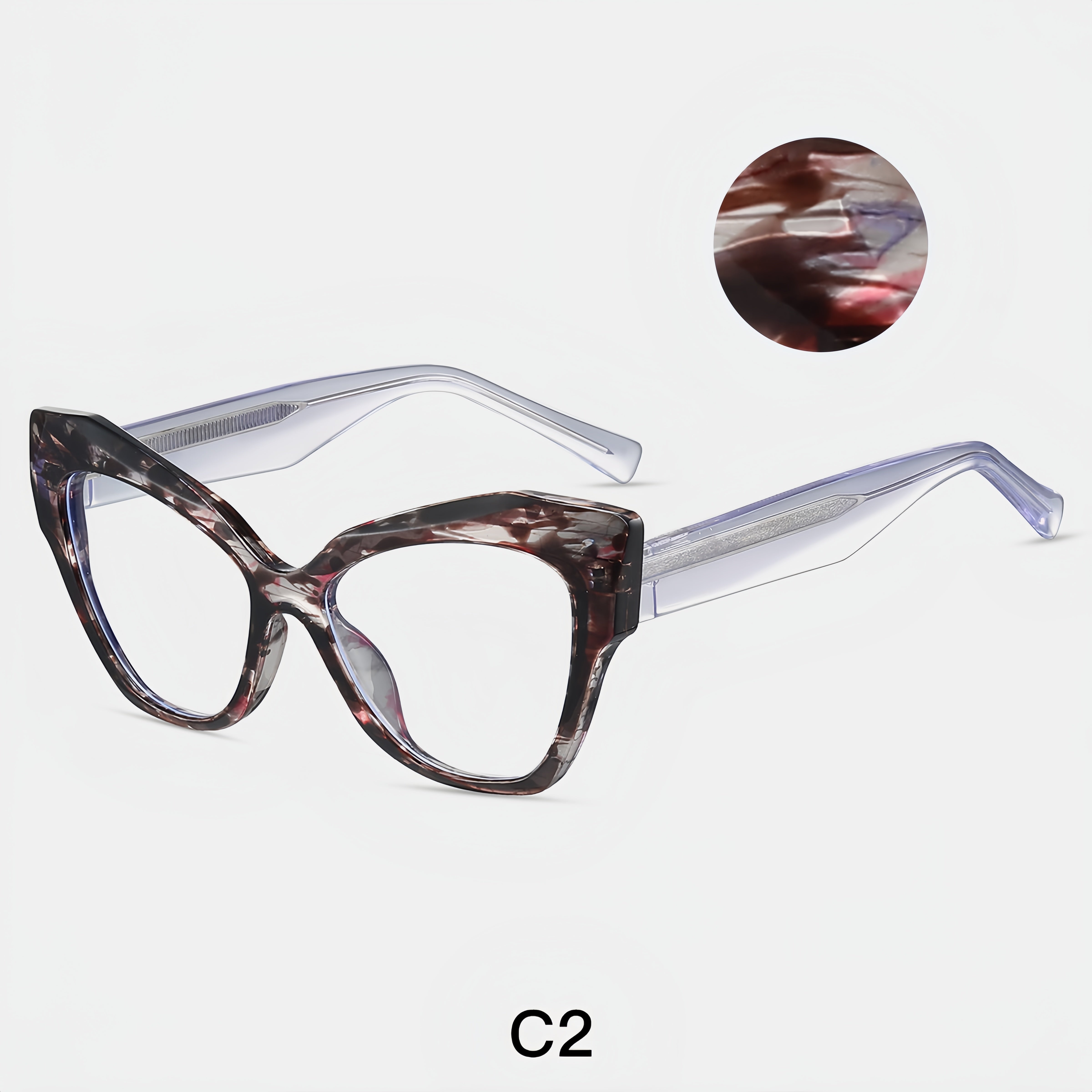 Women's TR90 Square Leopard Print Eyeglass Frames