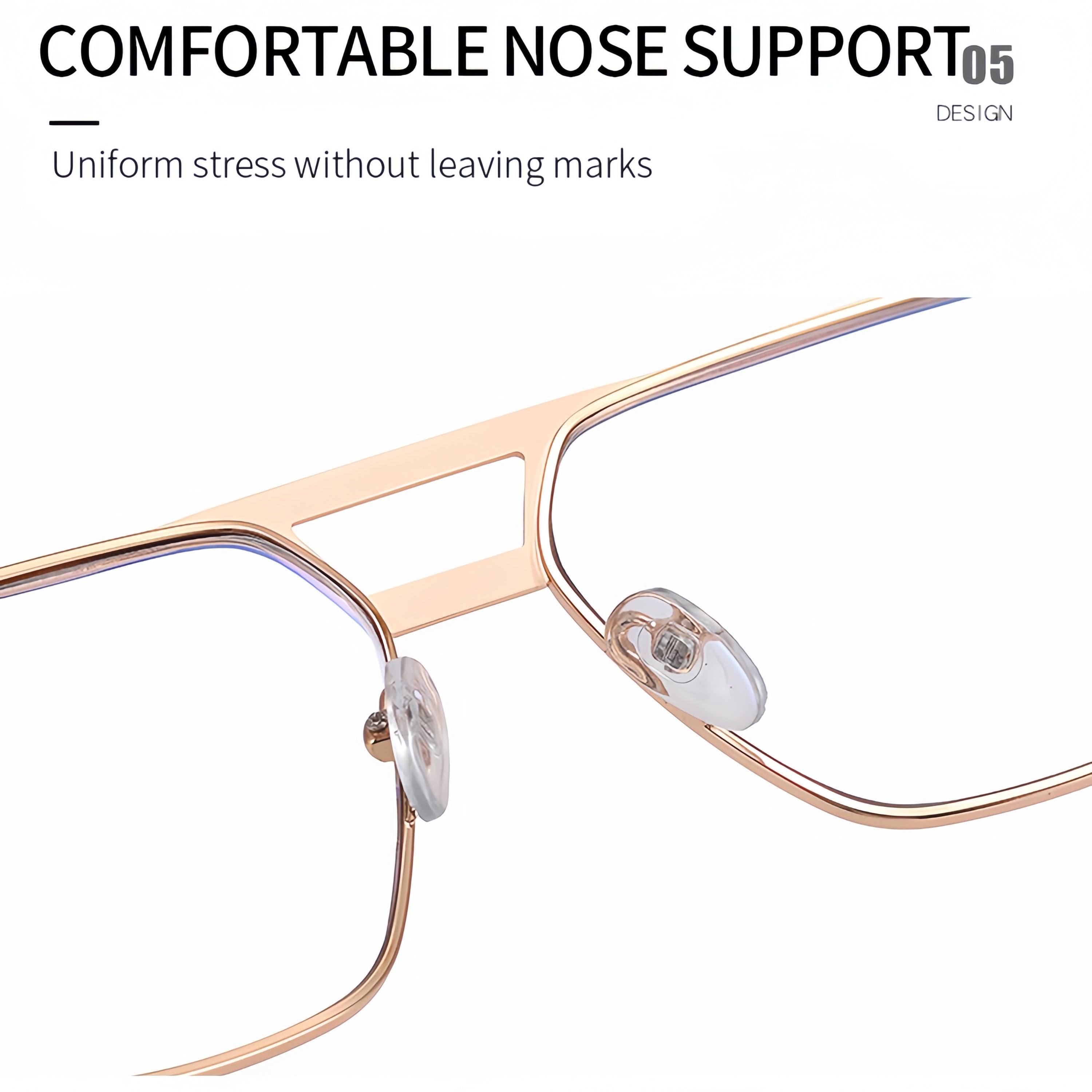 Men's Business-Casual Metal Prescription Glasses Frame