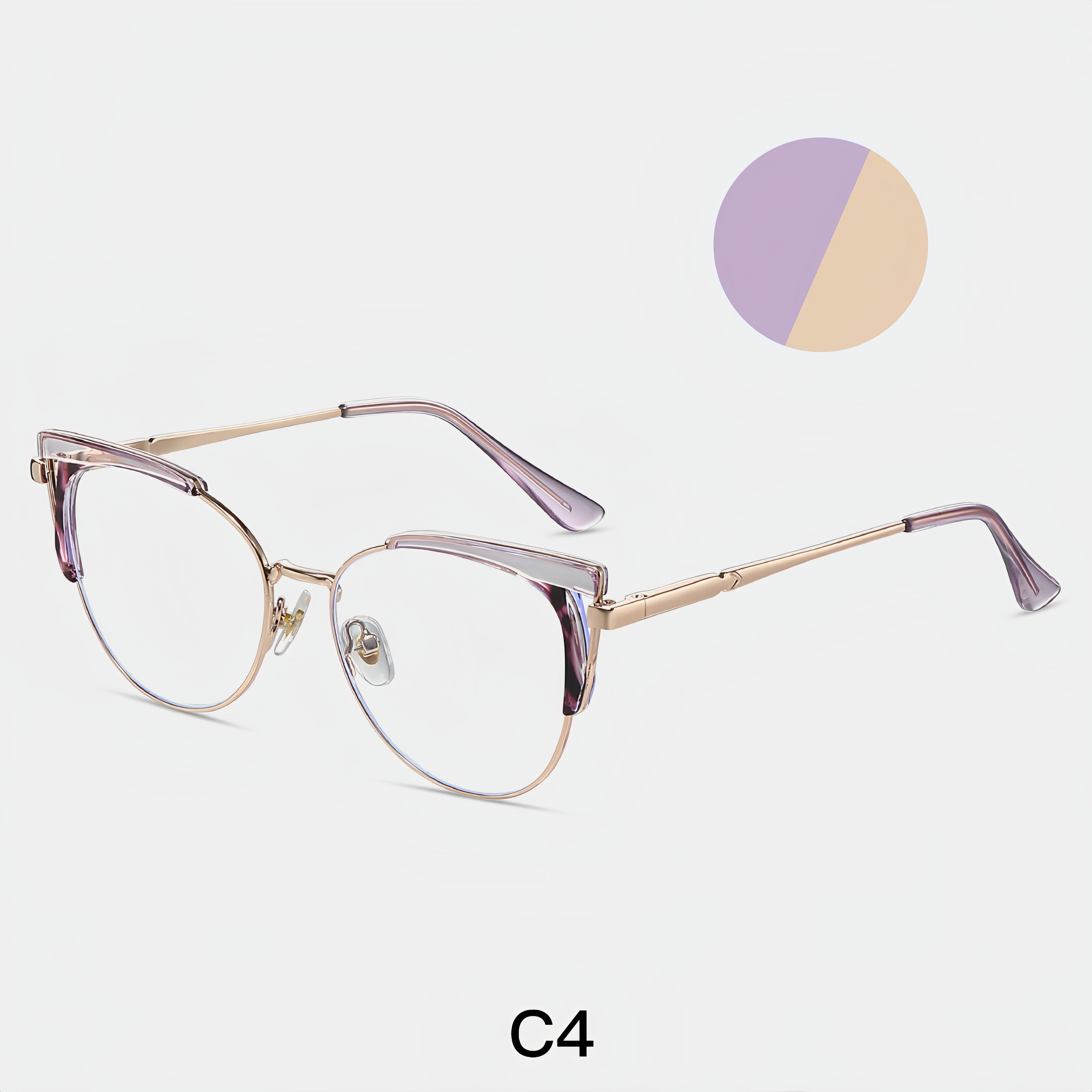 TR90-Metal Hybrid Cat-Eye Glasses