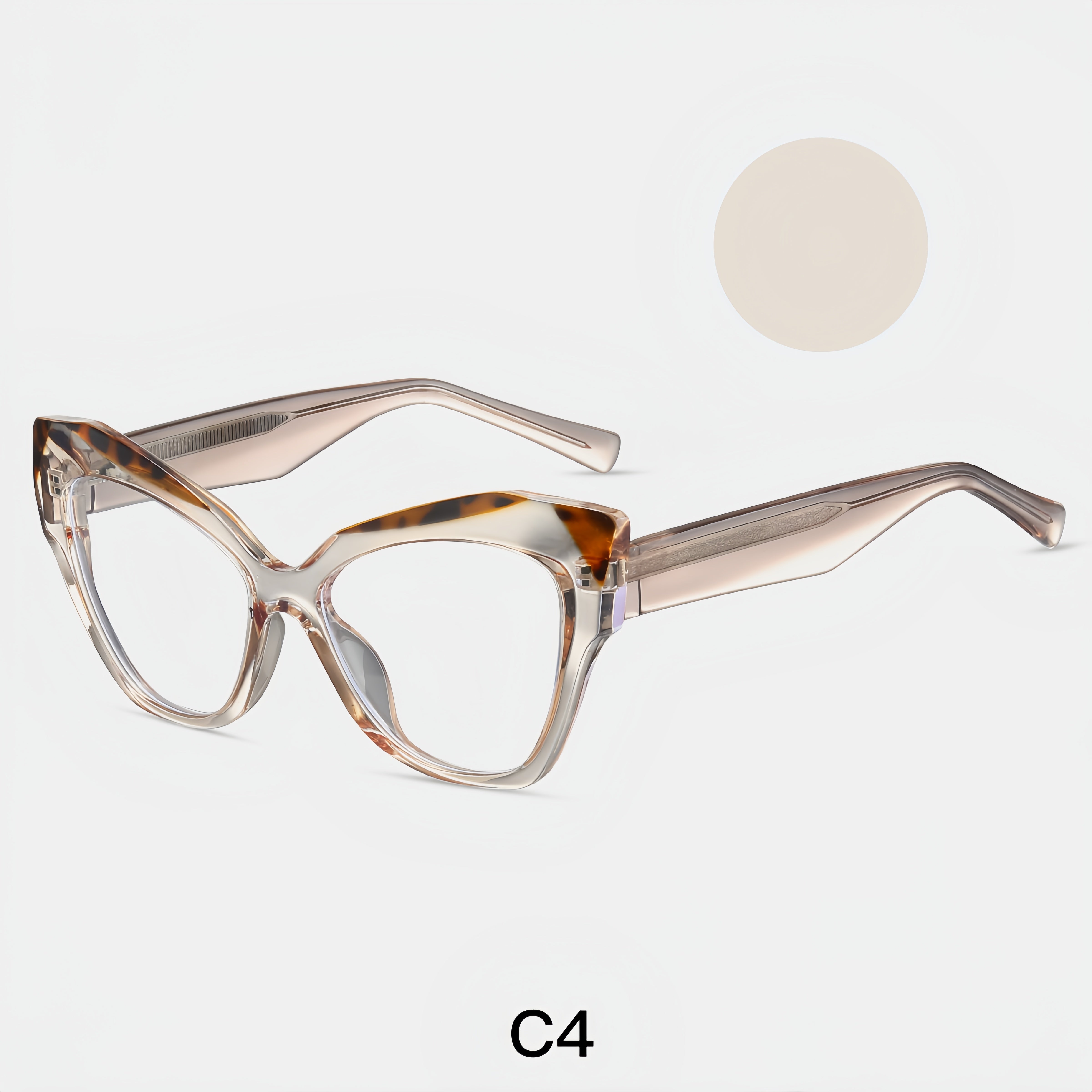 Women's TR90 Square Leopard Print Eyeglass Frames