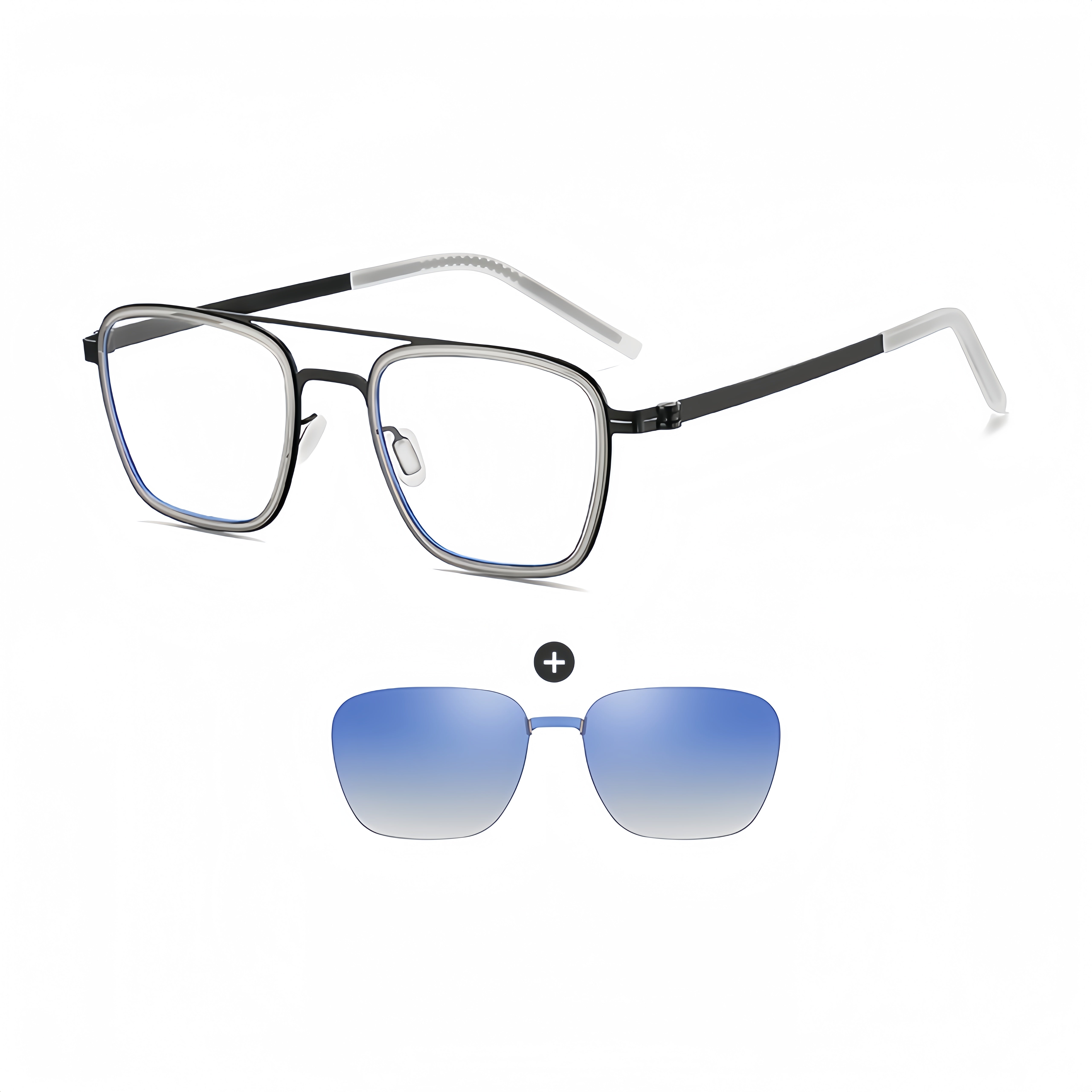 Clip-On Sunglasses Ultra Light - Screwless Prescription Frames