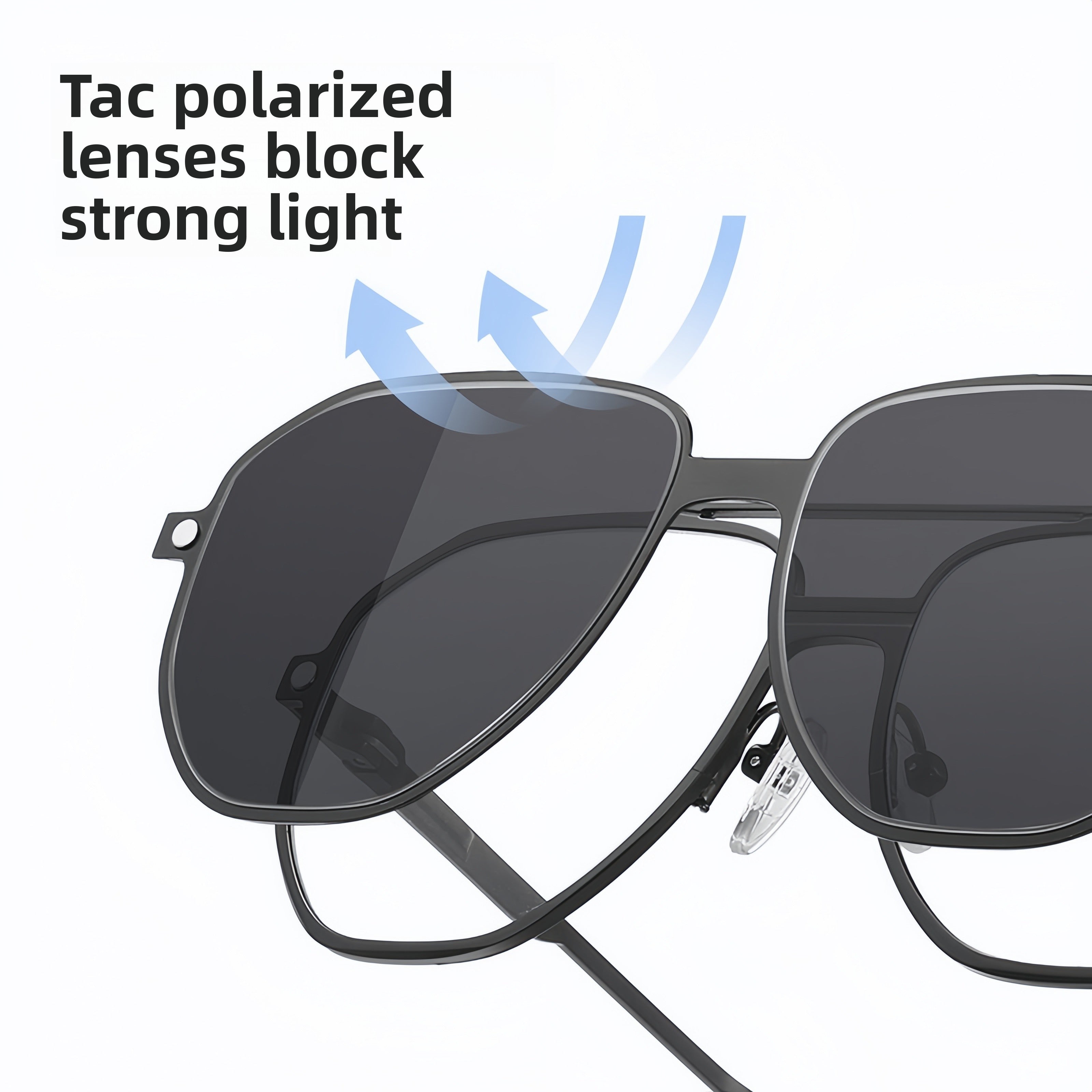 Men's Aluminum-Magnesium 3-in-1 Sunglasses Frame