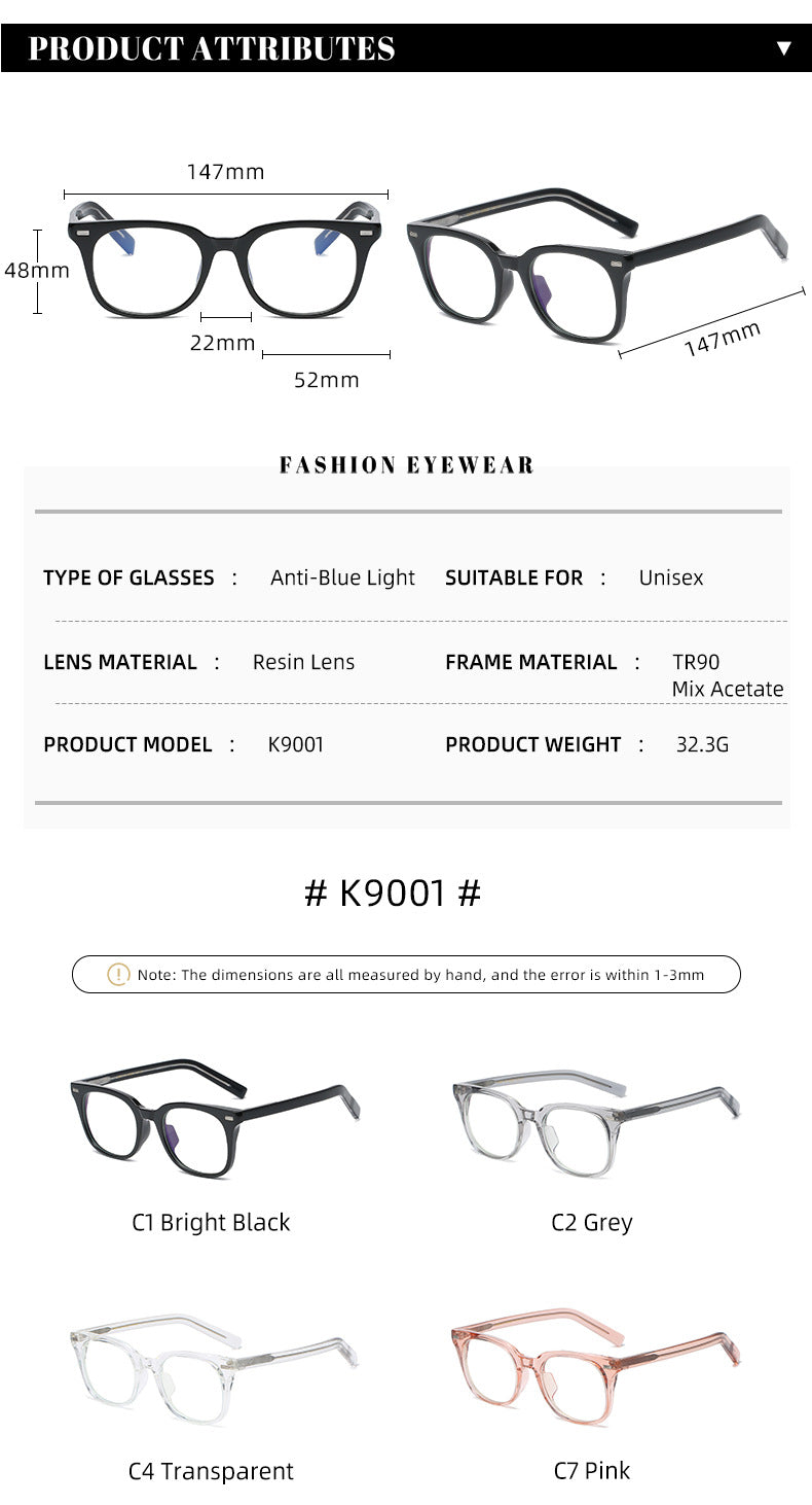 TR90 Retro Unisex Prescription Glasses