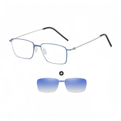 Unisex Magnetic RX Frame with Clip-On Sunglasses