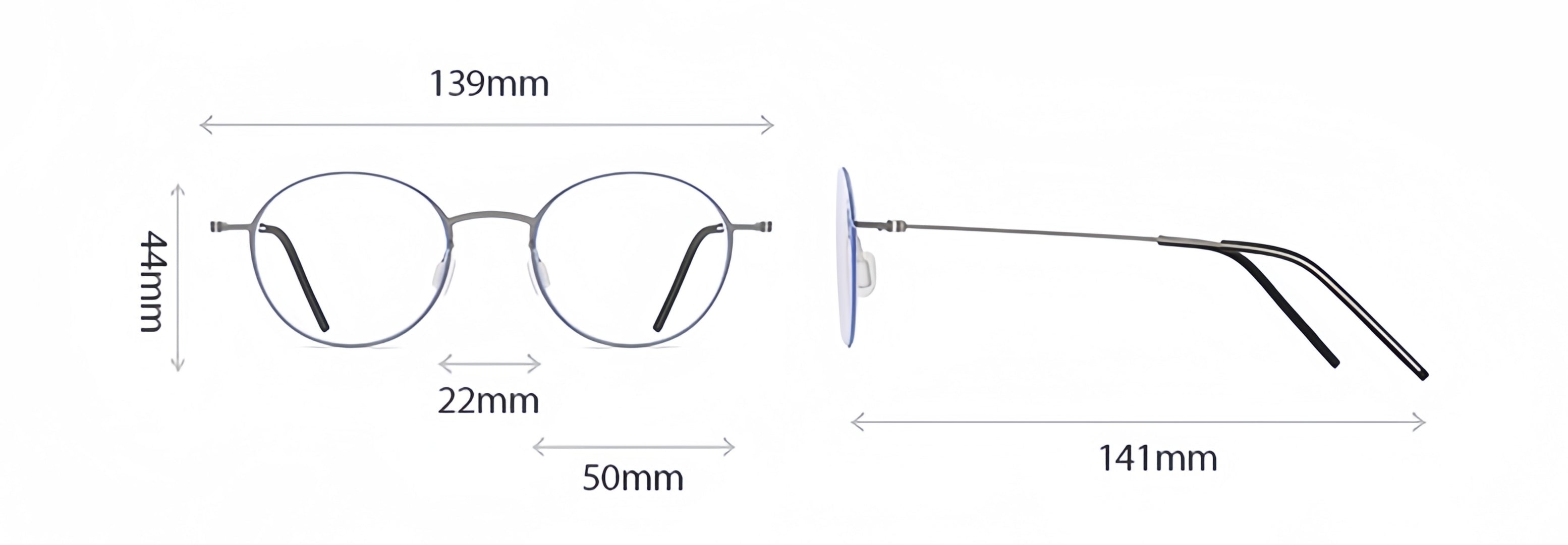 Round Magnetic RX Frame with Clip-On Sunglasses