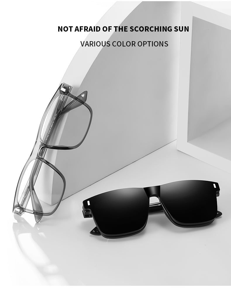 Magnetic Clip-On Polarized Sunglasses
