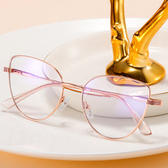 Women's Metal Cat-Eye Glasses Frames