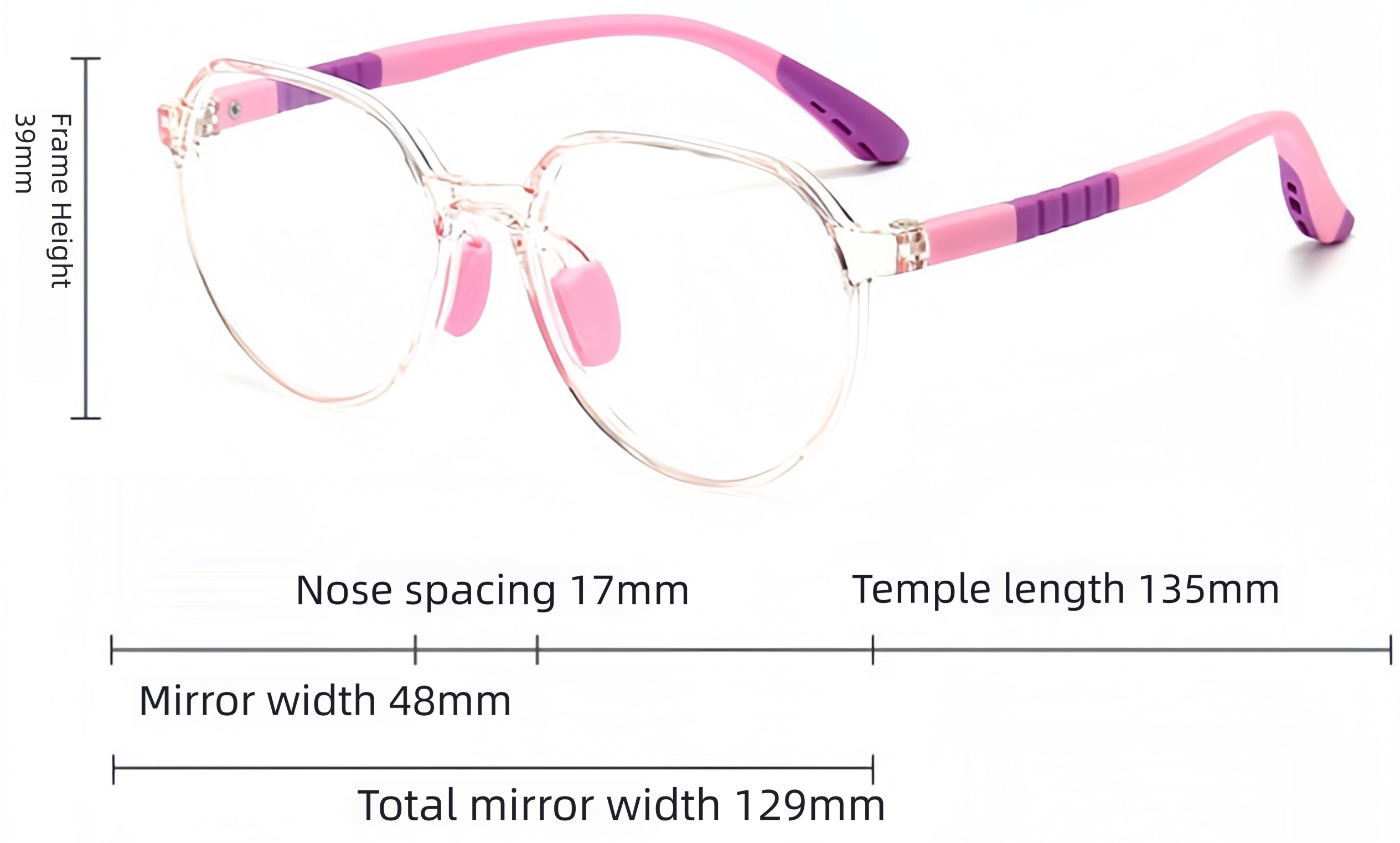 Geometric TR90 Glasses for Teens