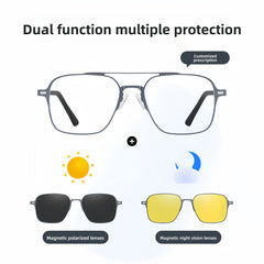 Men's Aluminum-Magnesium Alloy Prescription Eyeglass Frames