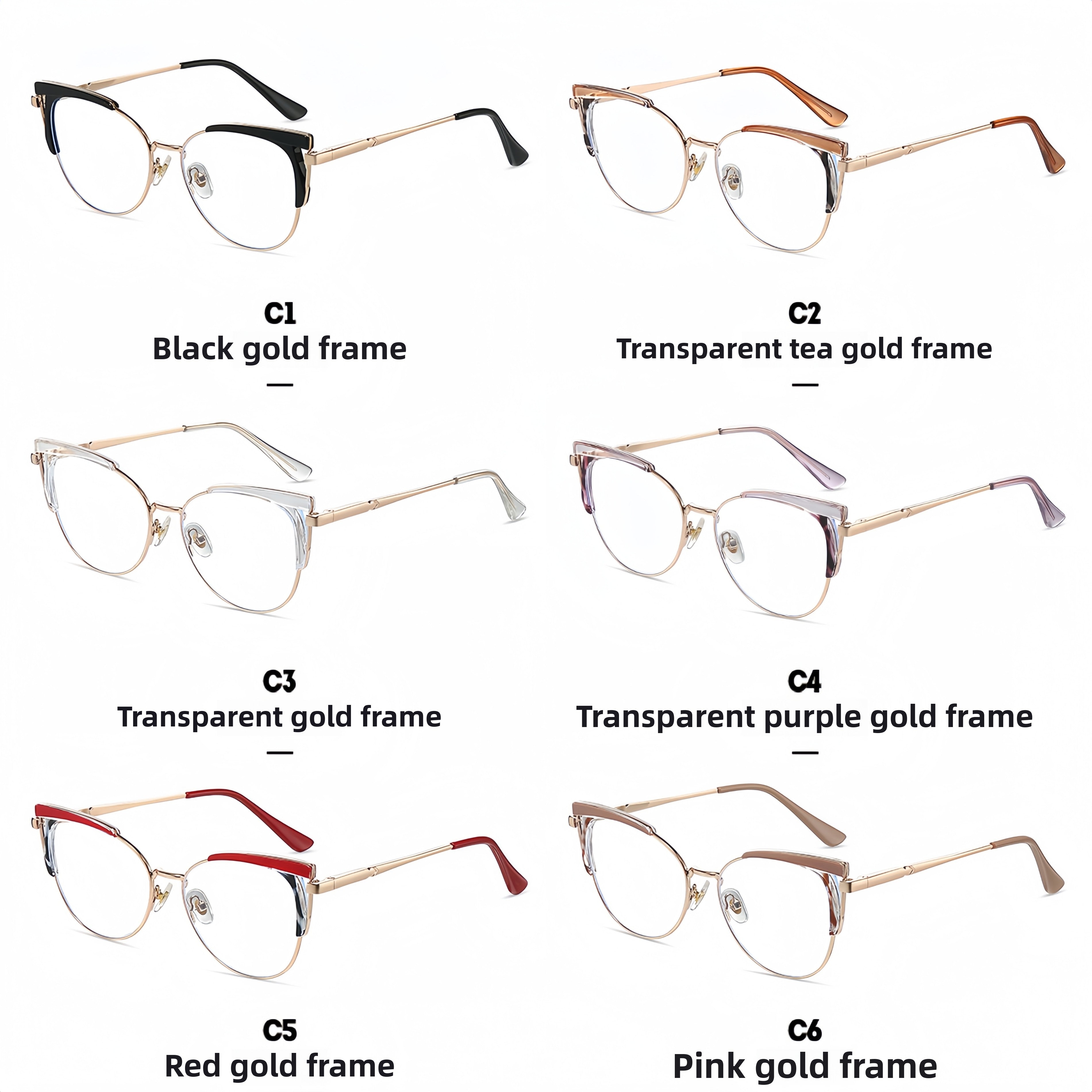 TR90-Metal Hybrid Cat-Eye Glasses