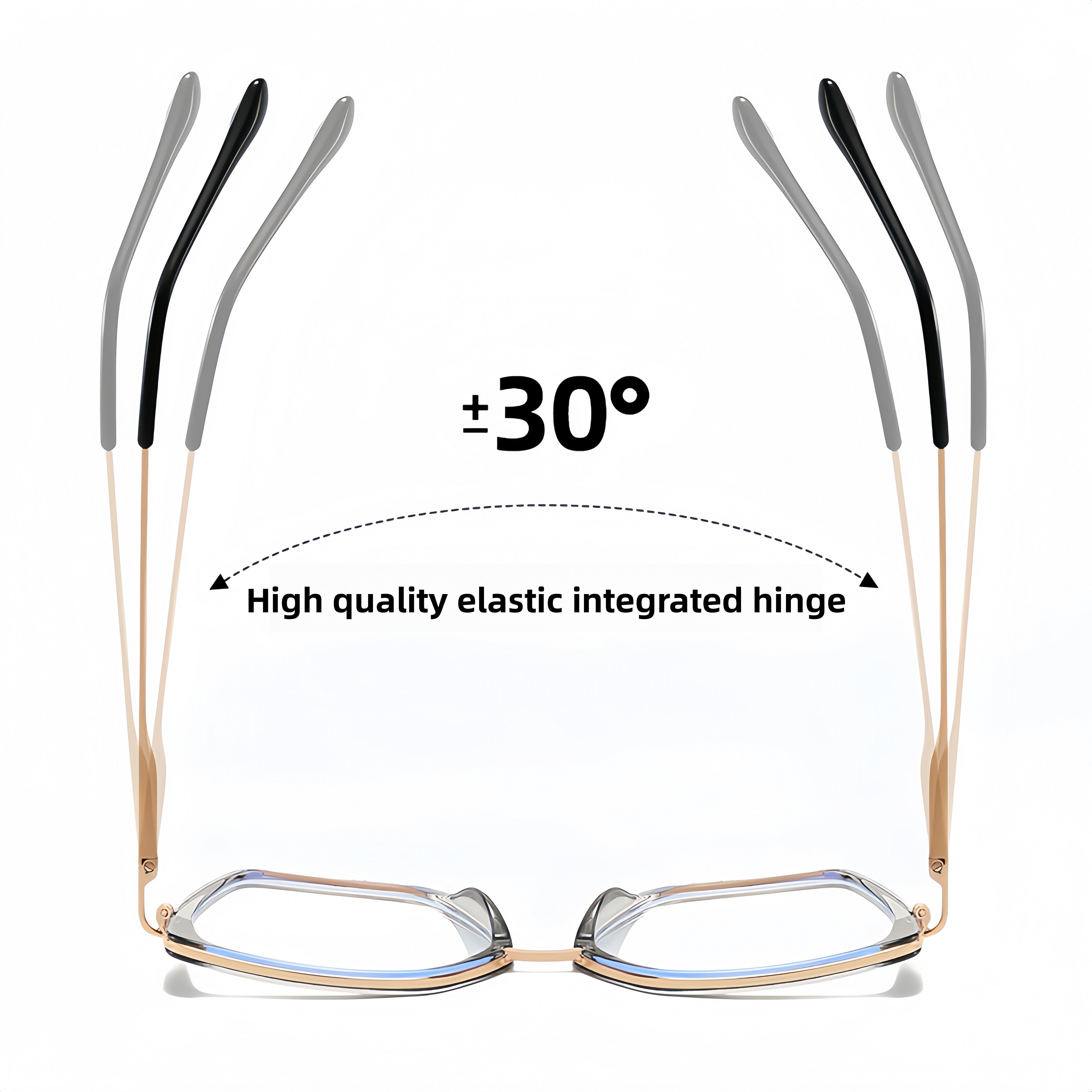 Women's Geometric Metal Optical Frames - Architectural Prescription-Ready