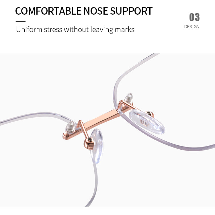 Rimless Beveled Edge Glasses