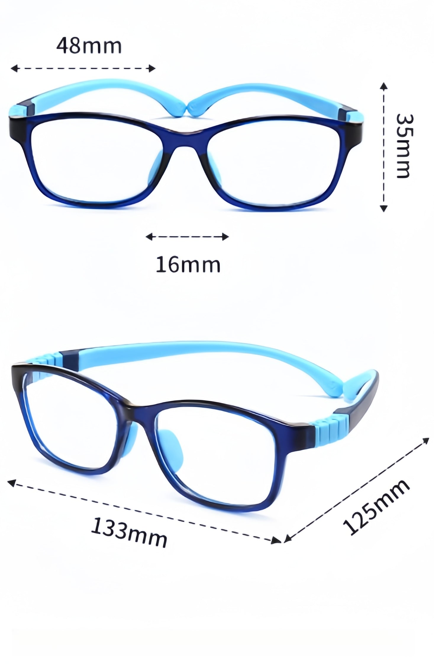 Teen Fashion Silicone Prescription Glasses Frame