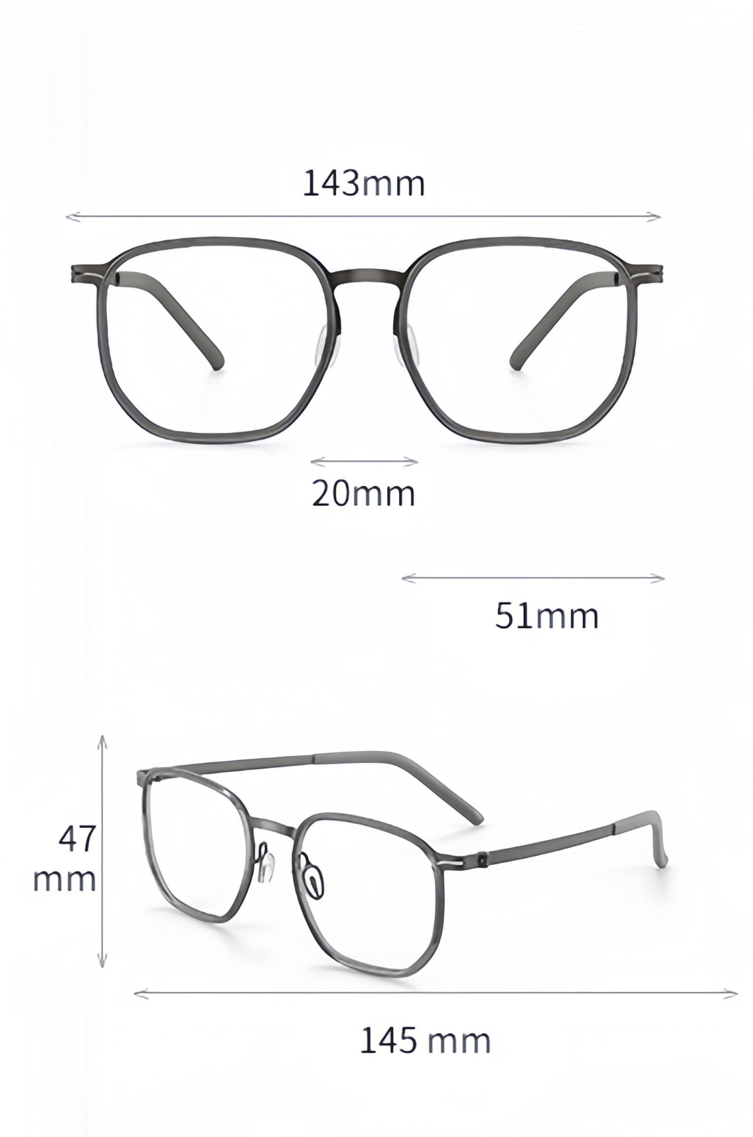 Men's Pure Titanium Retro Glasses Frame