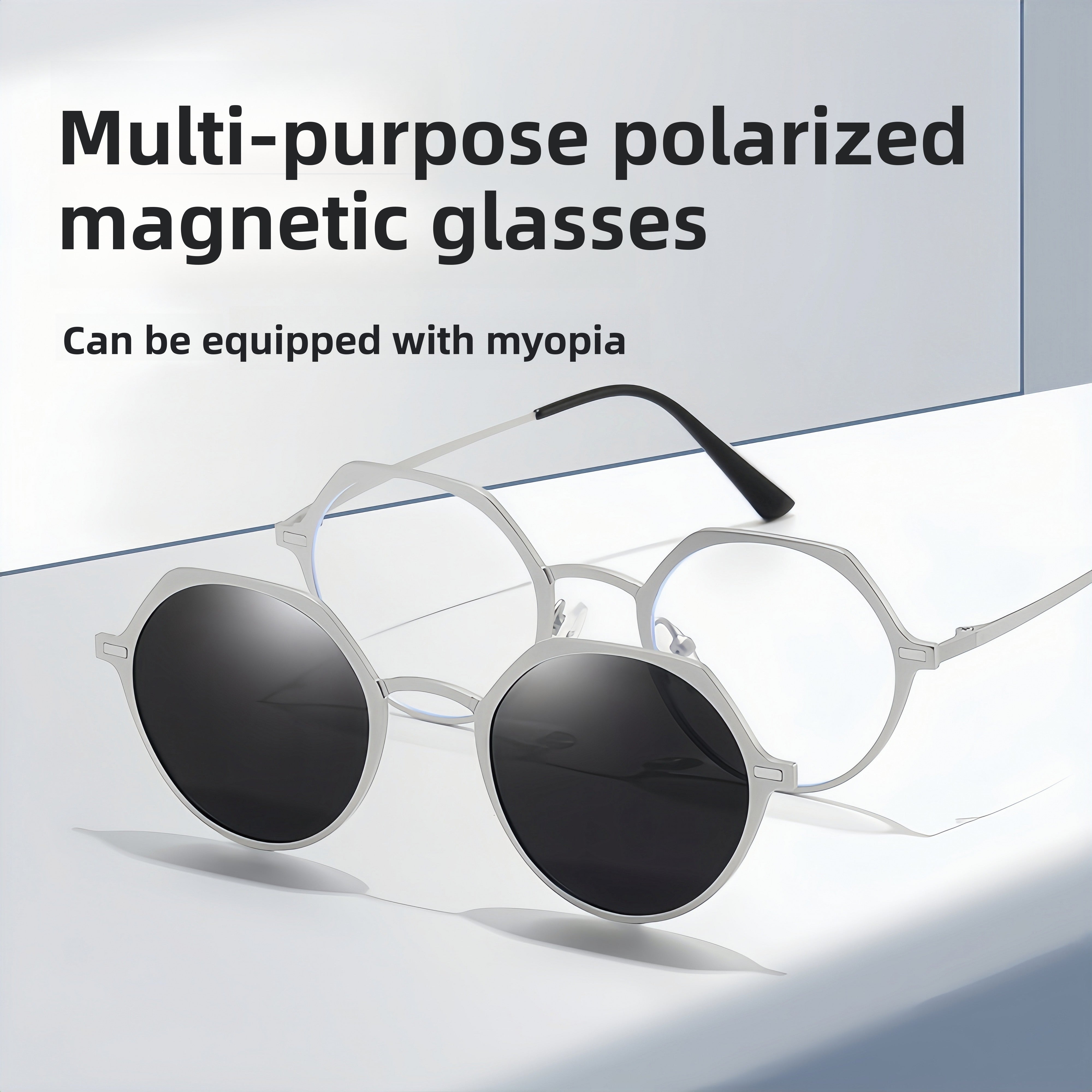 Metal Prescription Sunglasses Clip-On System