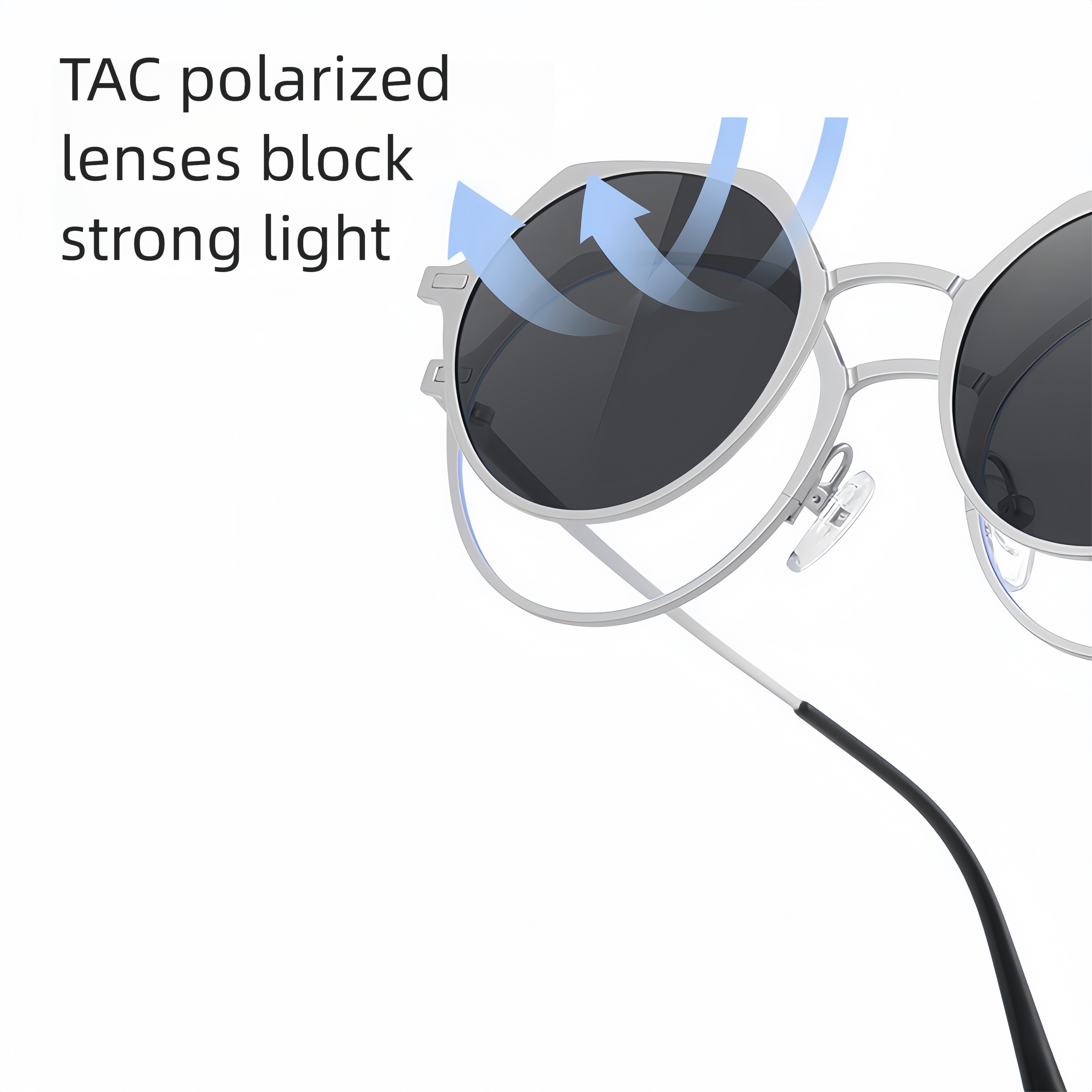 Metal Prescription Sunglasses Clip-On System